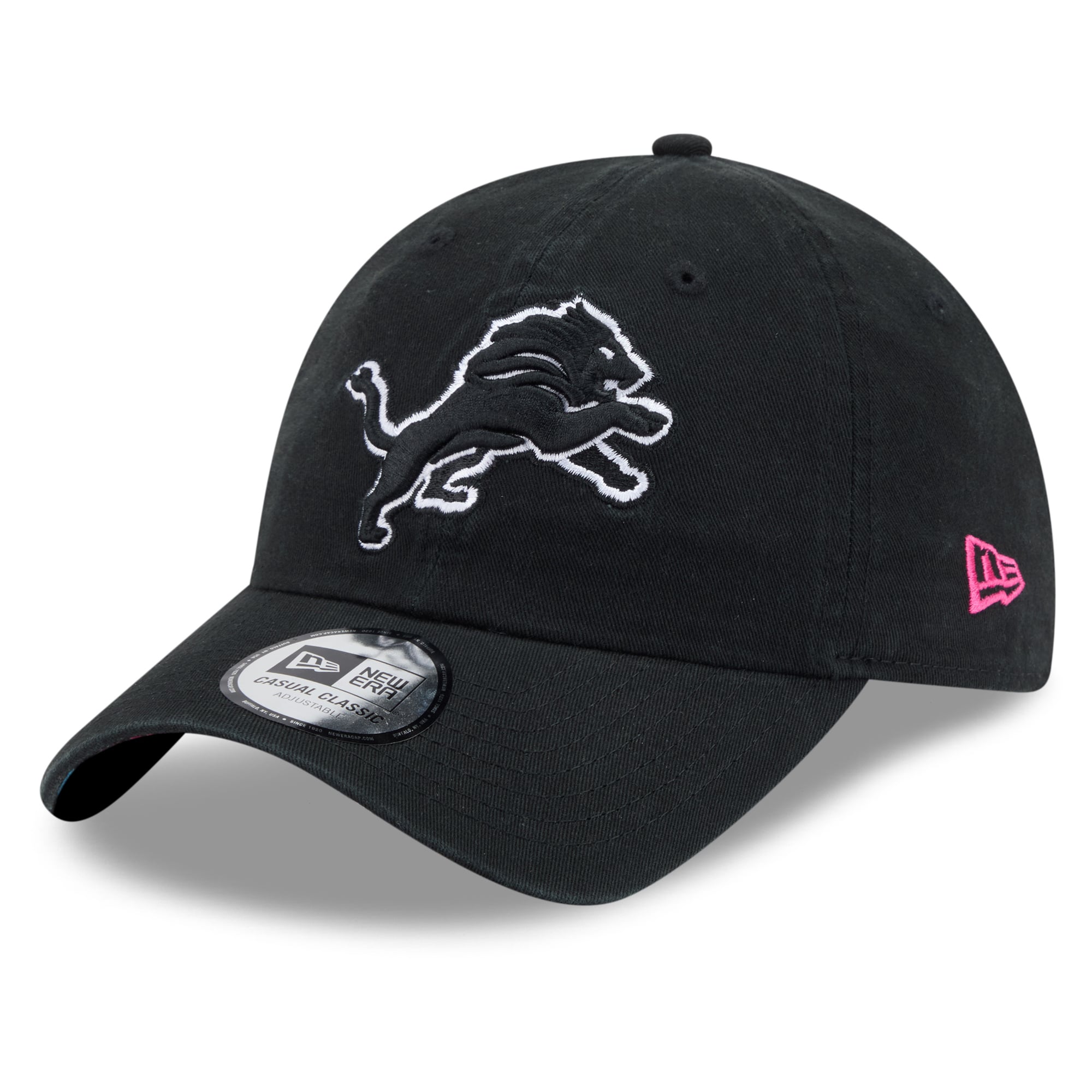 Men's New Era Black Detroit Lions 2026 NFL Crucial Catch Casual Classic Adjustable Hat