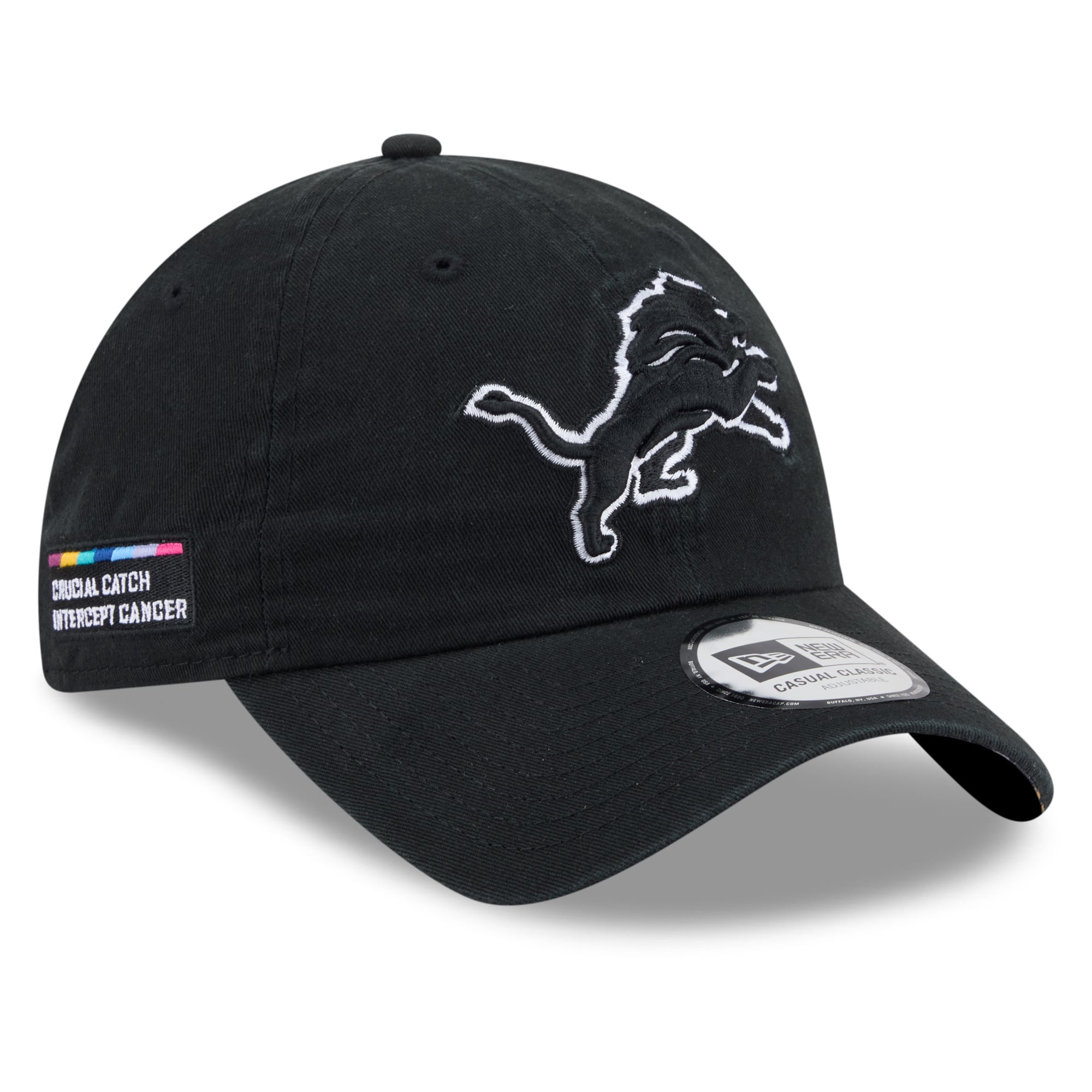 Men's New Era Black Detroit Lions 2026 NFL Crucial Catch Casual Classic Adjustable Hat