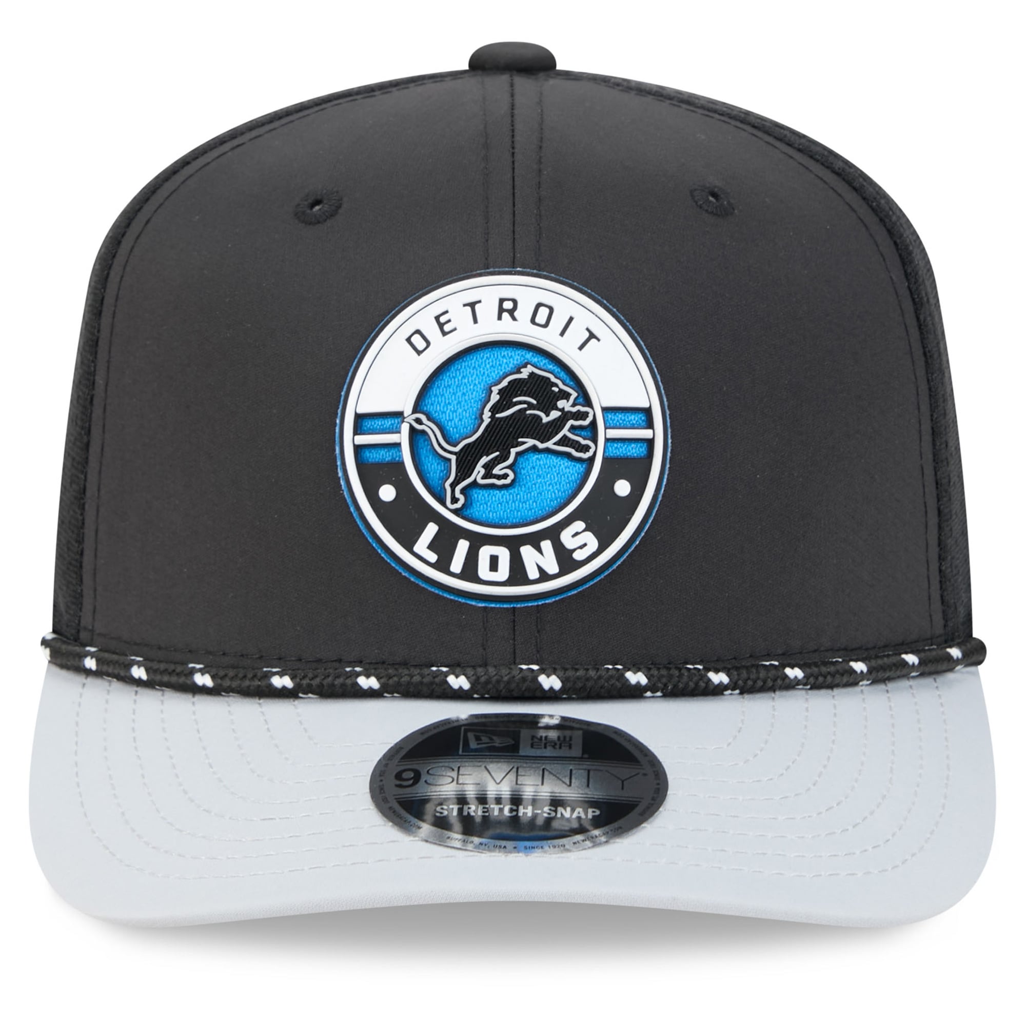 Men's New Era Black Detroit Lions 2026 Rivalries Collection 9SEVENTY Adjustable Hat