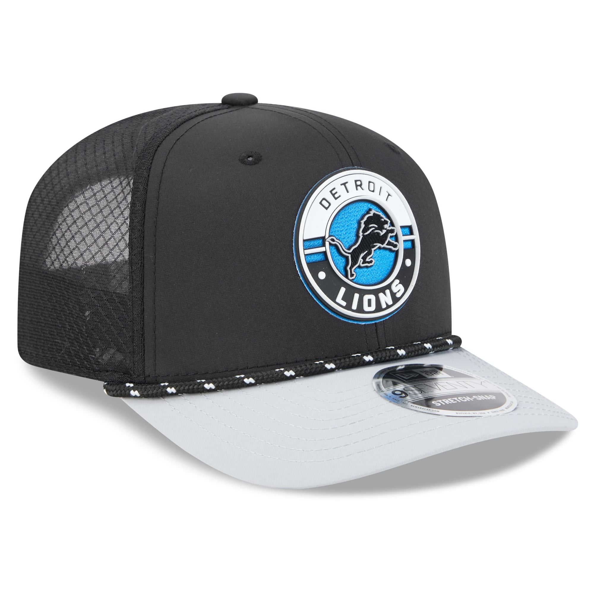 Men's New Era Black Detroit Lions 2026 Rivalries Collection 9SEVENTY Adjustable Hat