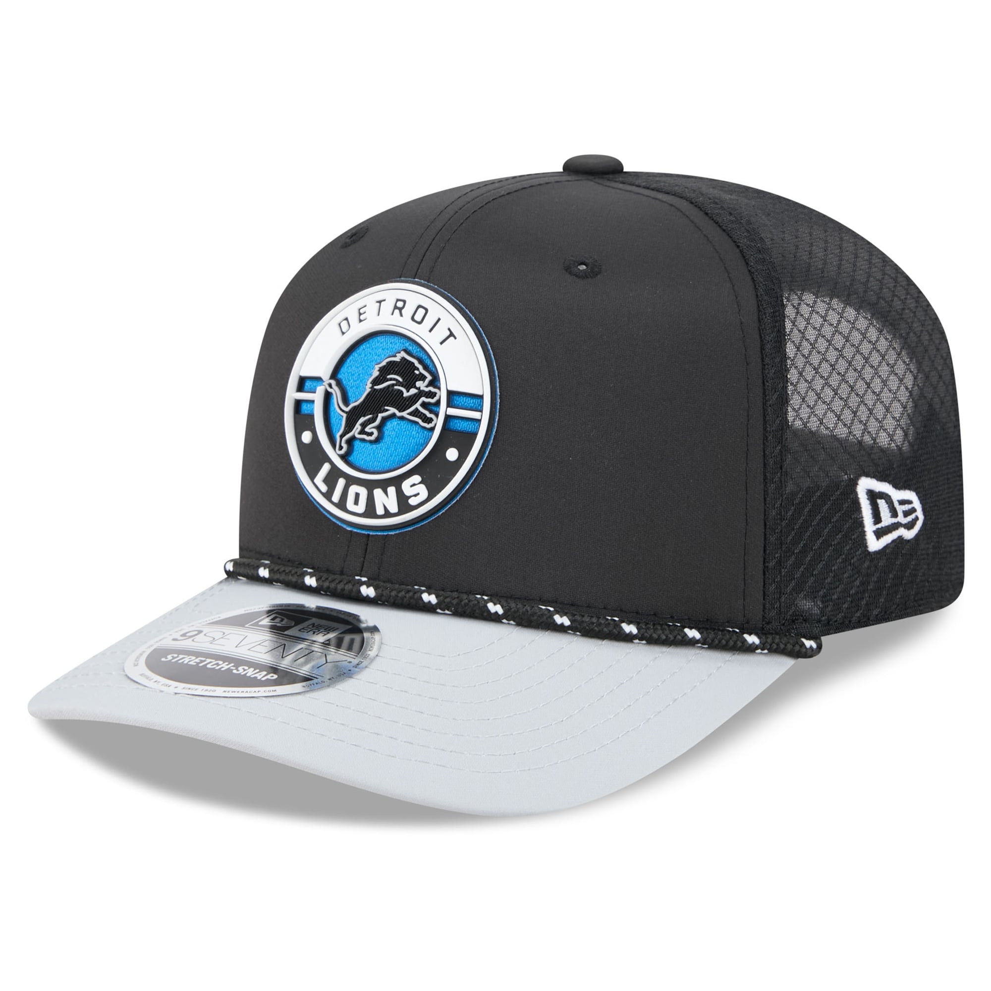 Men's New Era Black Detroit Lions 2026 Rivalries Collection 9SEVENTY Adjustable Hat