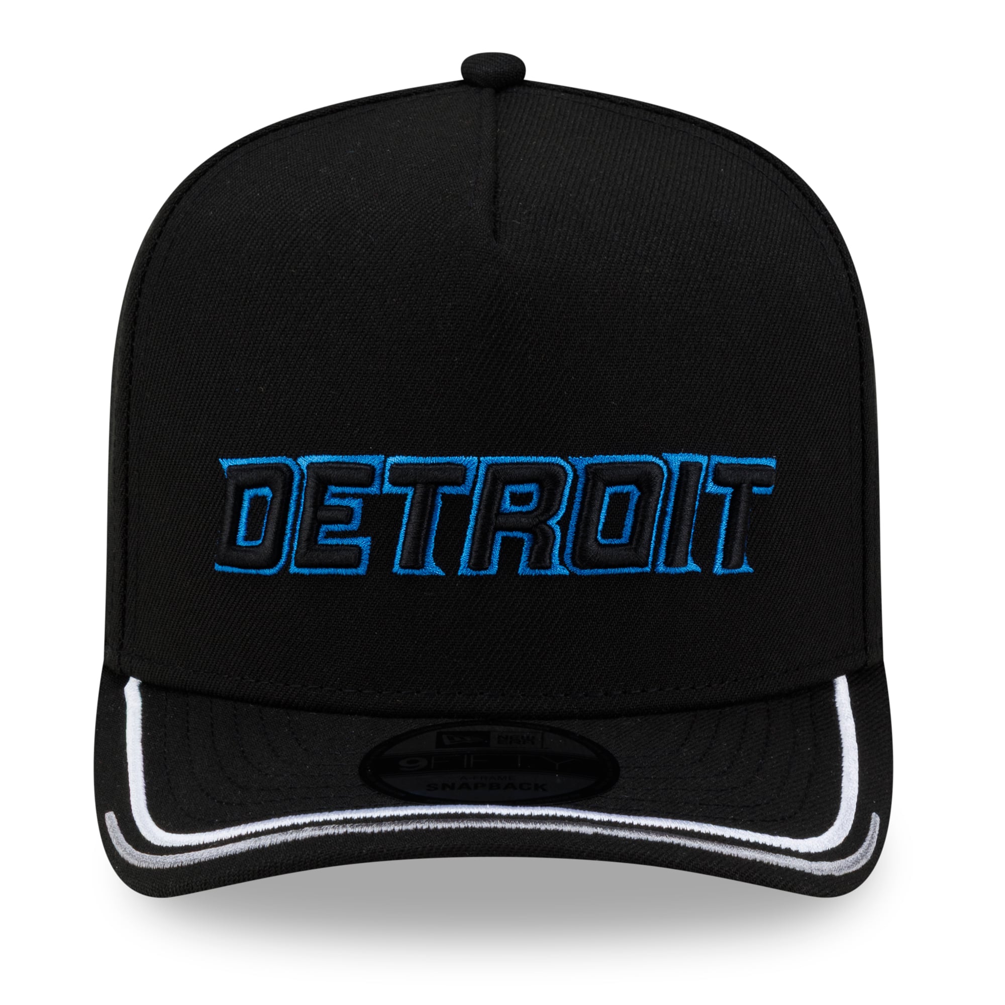 Casquette snapback New Era noire Detroit Lions 2026 Rivalries Collection Fan Pack A-Frame 9FIFTY pour homme