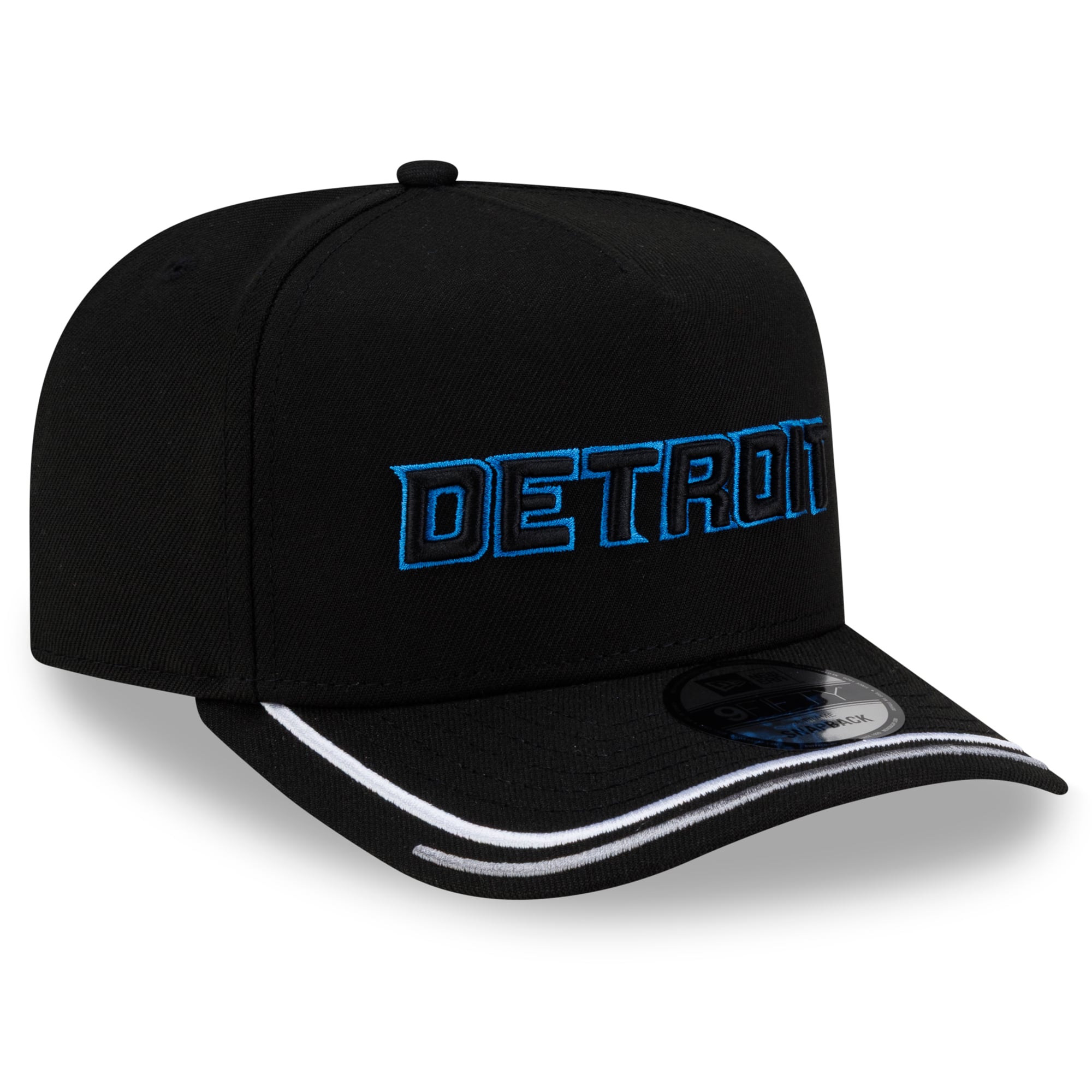Casquette snapback New Era noire Detroit Lions 2026 Rivalries Collection Fan Pack A-Frame 9FIFTY pour homme