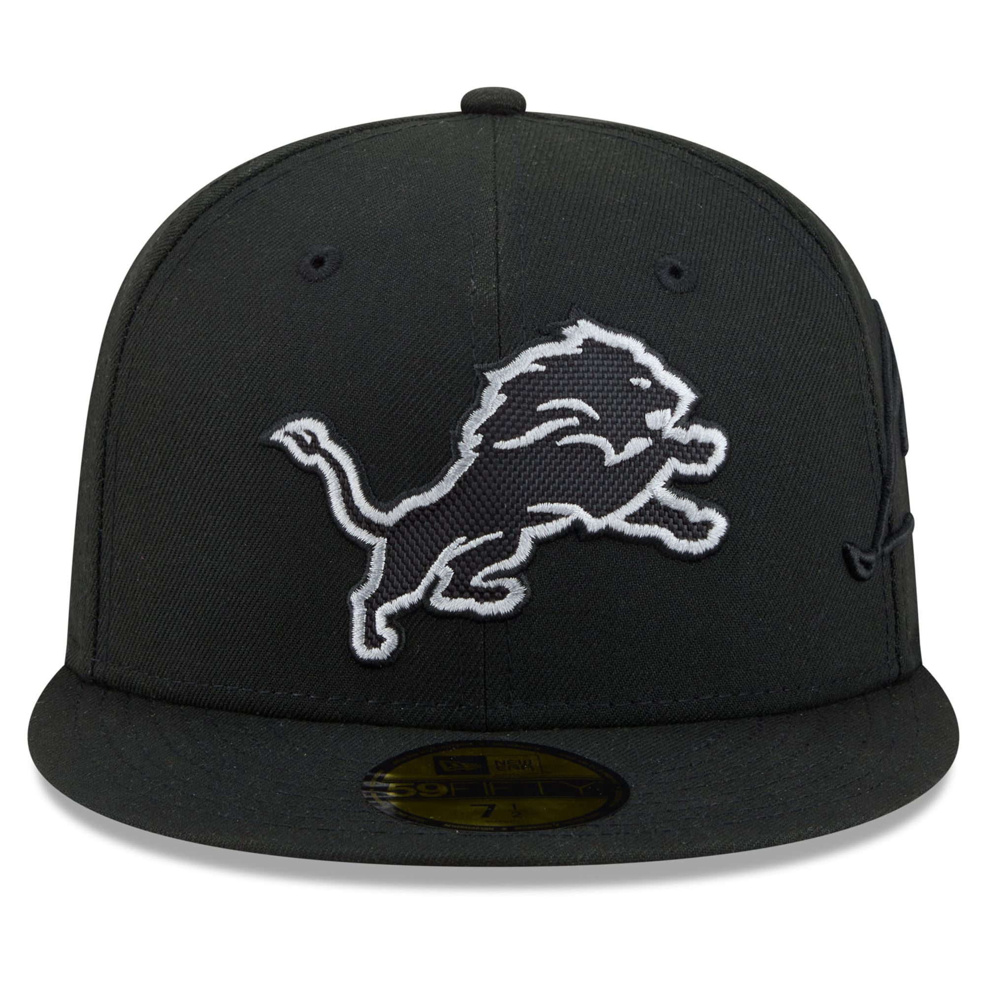 Men's New Era Black Detroit Lions 2026 Rivalries Collection Fan Pack Side Script 59FIFTY Fitted Hat