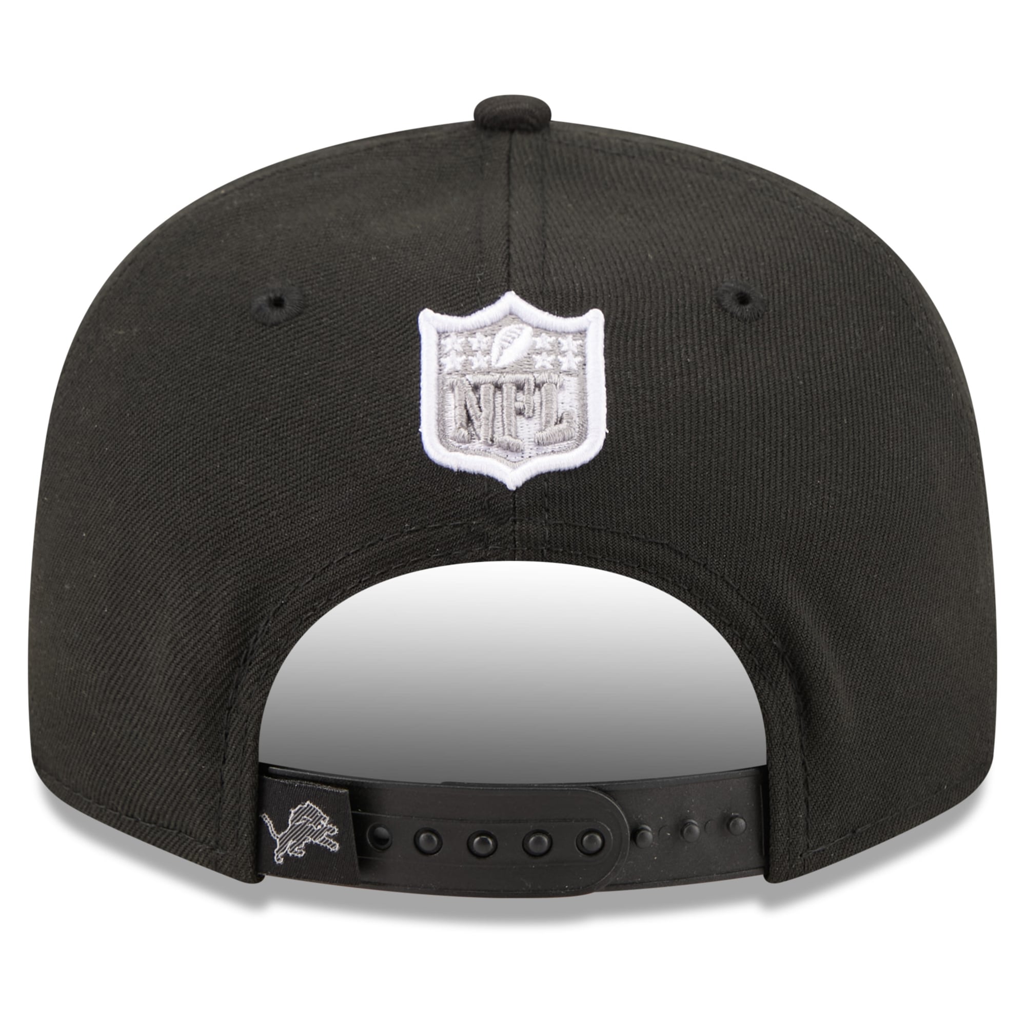Men's New Era Black Detroit Lions 2026 Rivalries Collection Split Panel 9FIFTY Snapback Hat