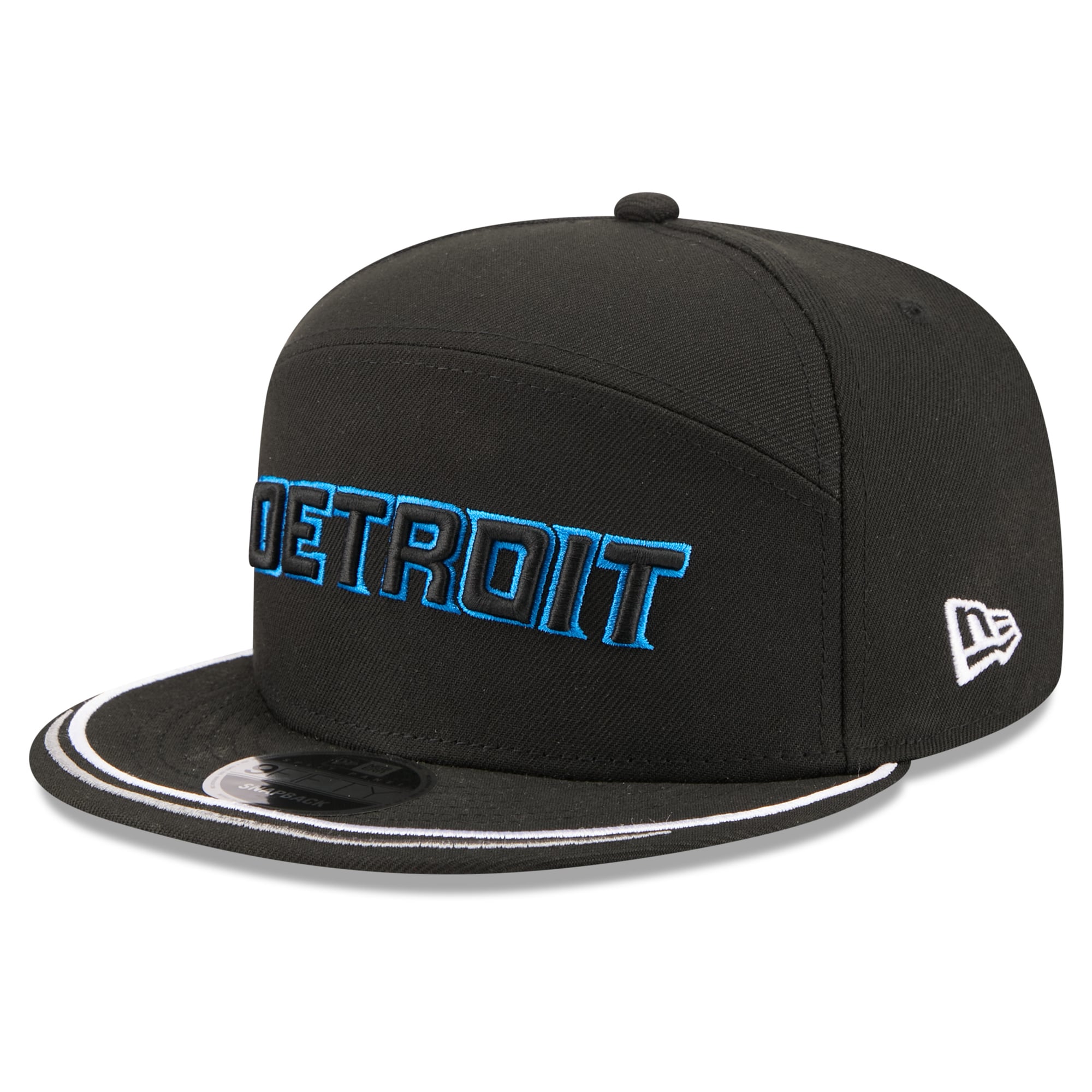 Men's New Era Black Detroit Lions 2026 Rivalries Collection Split Panel 9FIFTY Snapback Hat