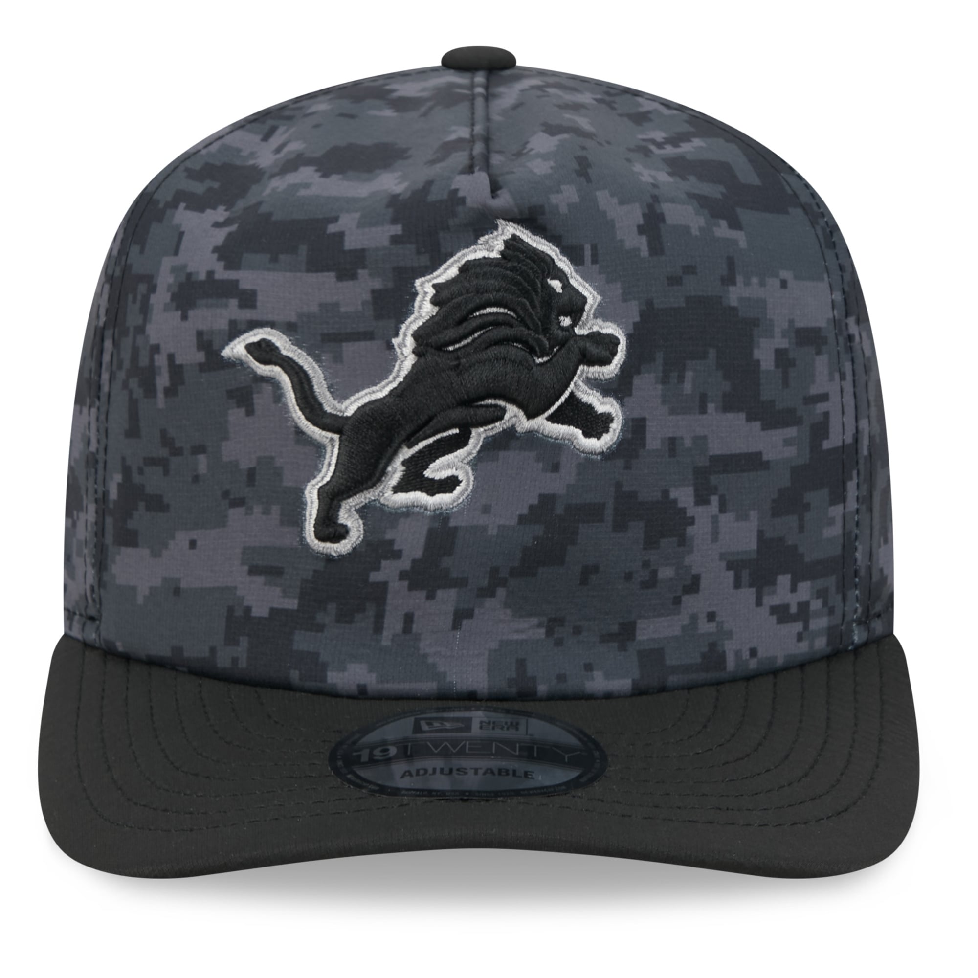 Casquette ajustable New Era Detroit Lions 2026 Salute To Service 19TWENTY noire pour homme