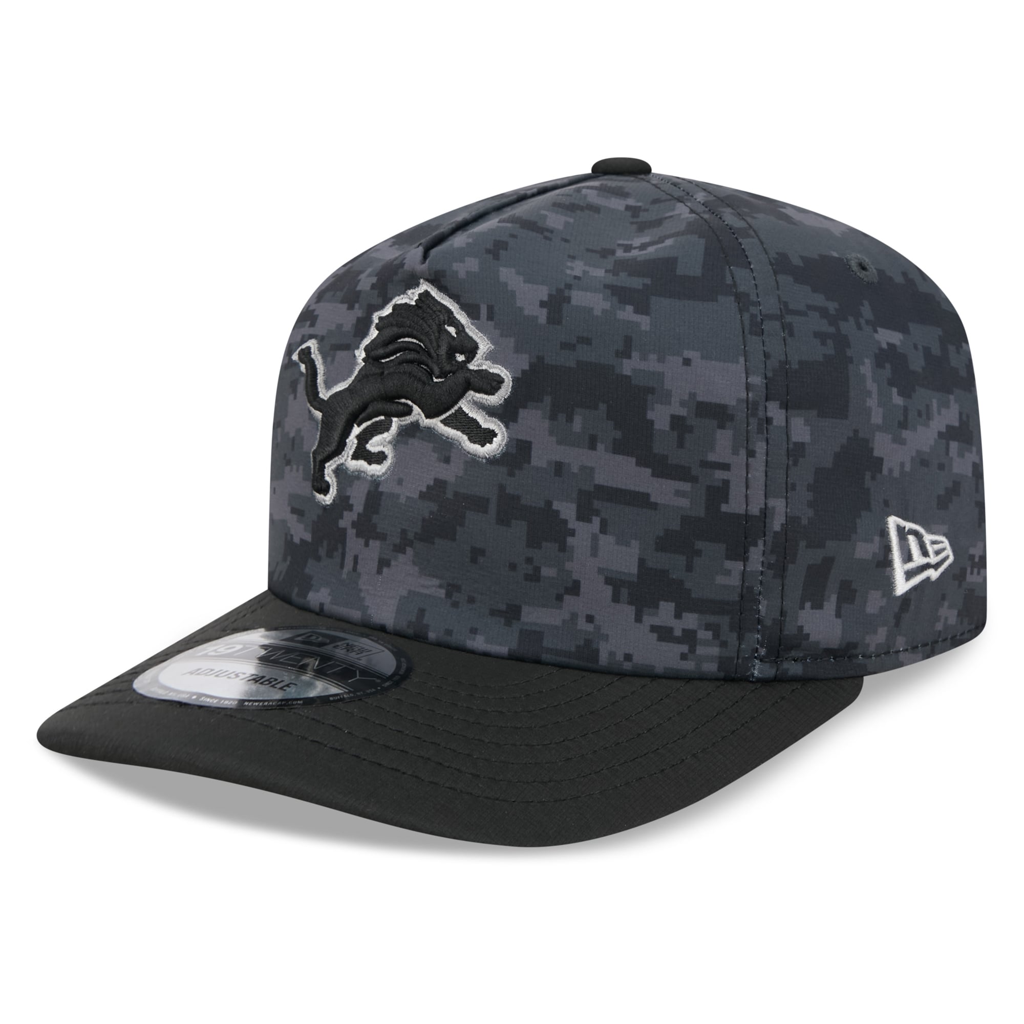 Casquette ajustable New Era Detroit Lions 2026 Salute To Service 19TWENTY noire pour homme