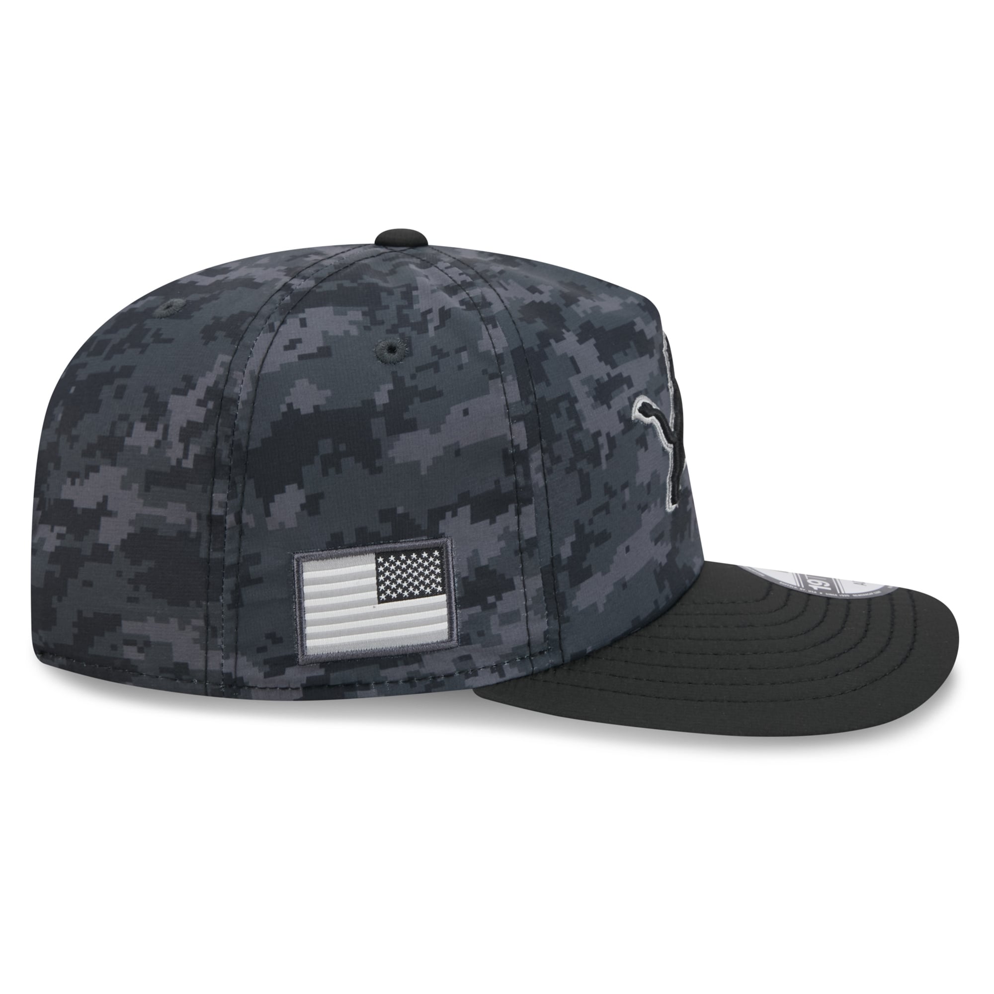 Casquette ajustable New Era Detroit Lions 2026 Salute To Service 19TWENTY noire pour homme