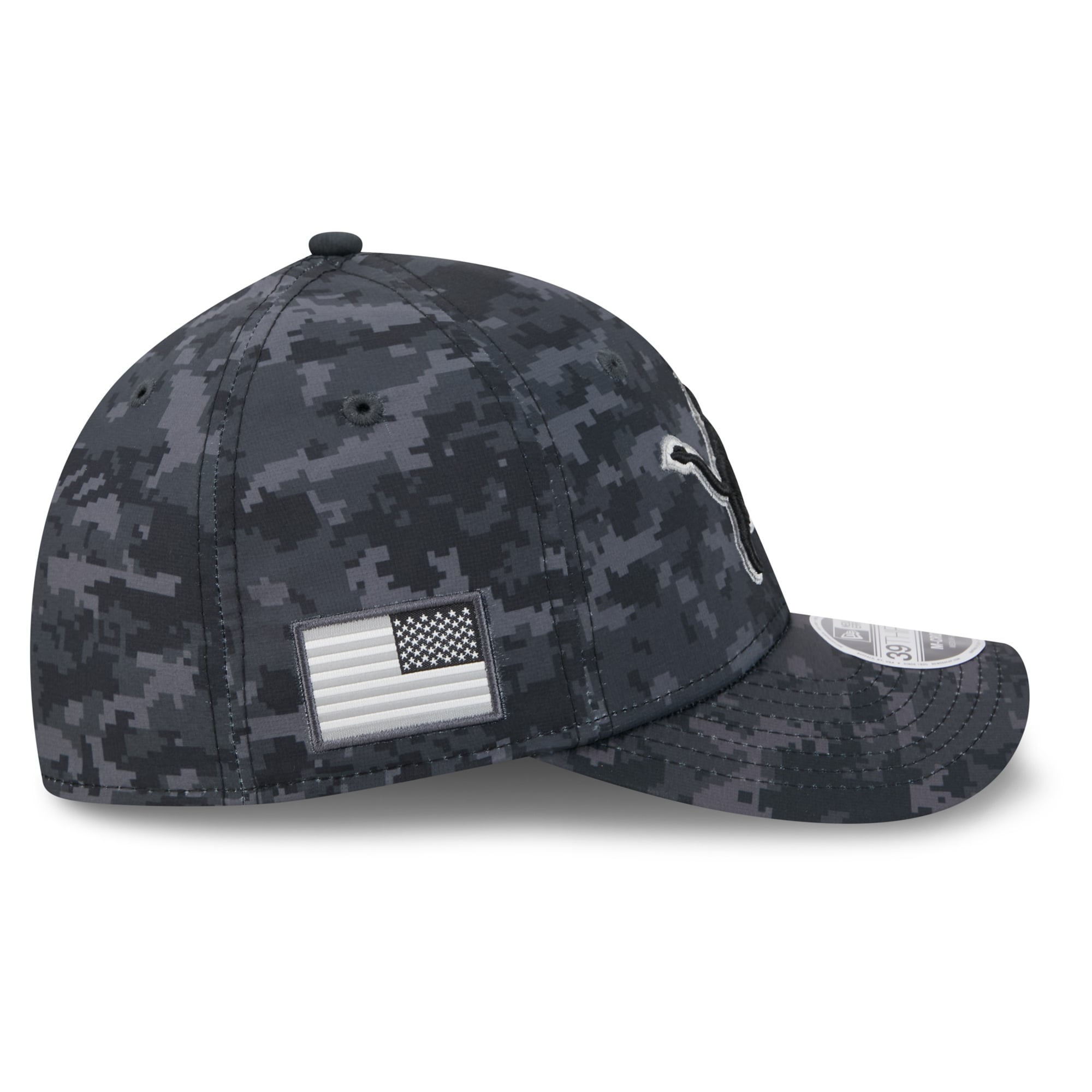 Casquette extensible New Era Detroit Lions 2026 Salute To Service 39THIRTY M-Crown noire pour homme