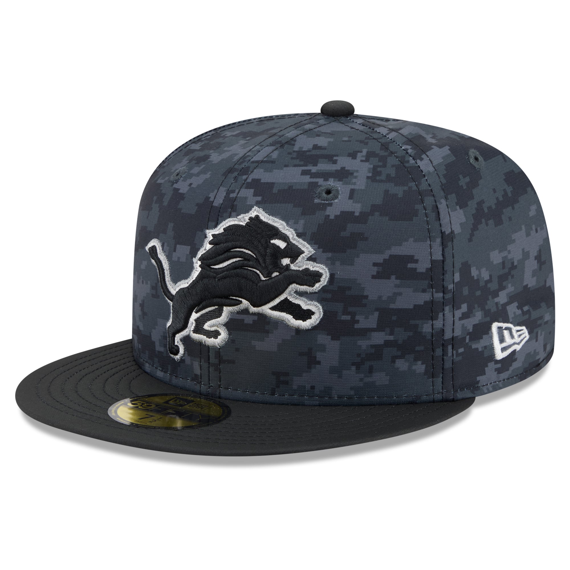 Men's New Era Black Detroit Lions 2026 Salute To Service 59FIFTY Fitted Hat