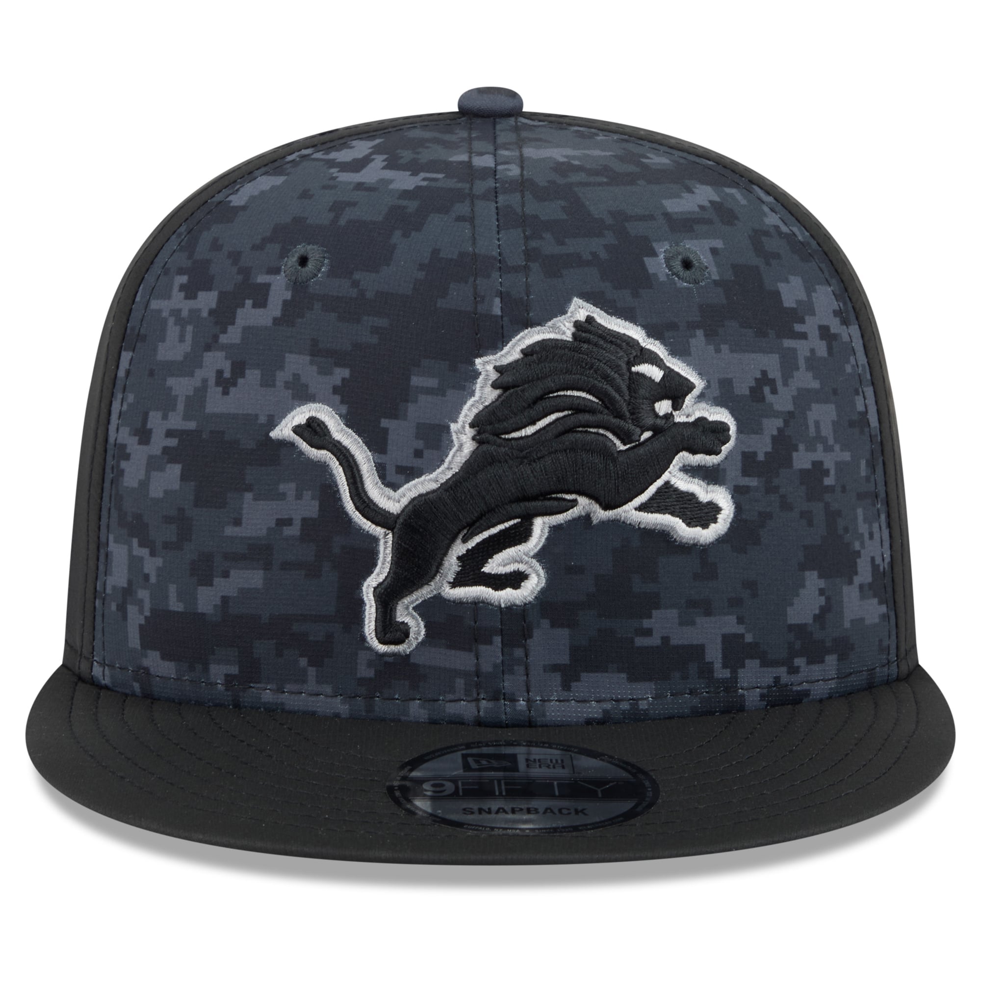 Casquette snapback New Era 9FIFTY noire Detroit Lions 2026 Salute To Service pour homme