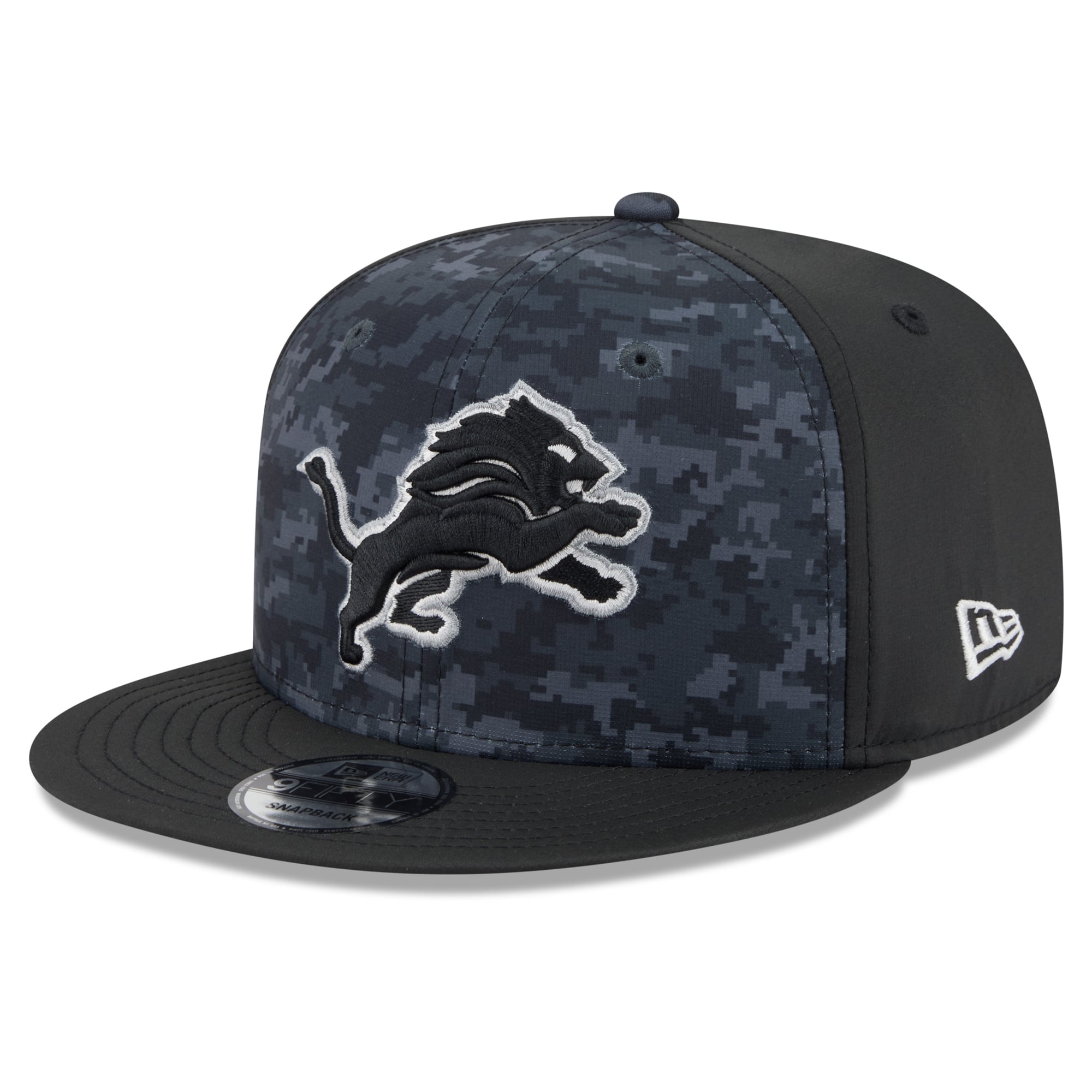 Casquette snapback New Era 9FIFTY noire Detroit Lions 2026 Salute To Service pour homme