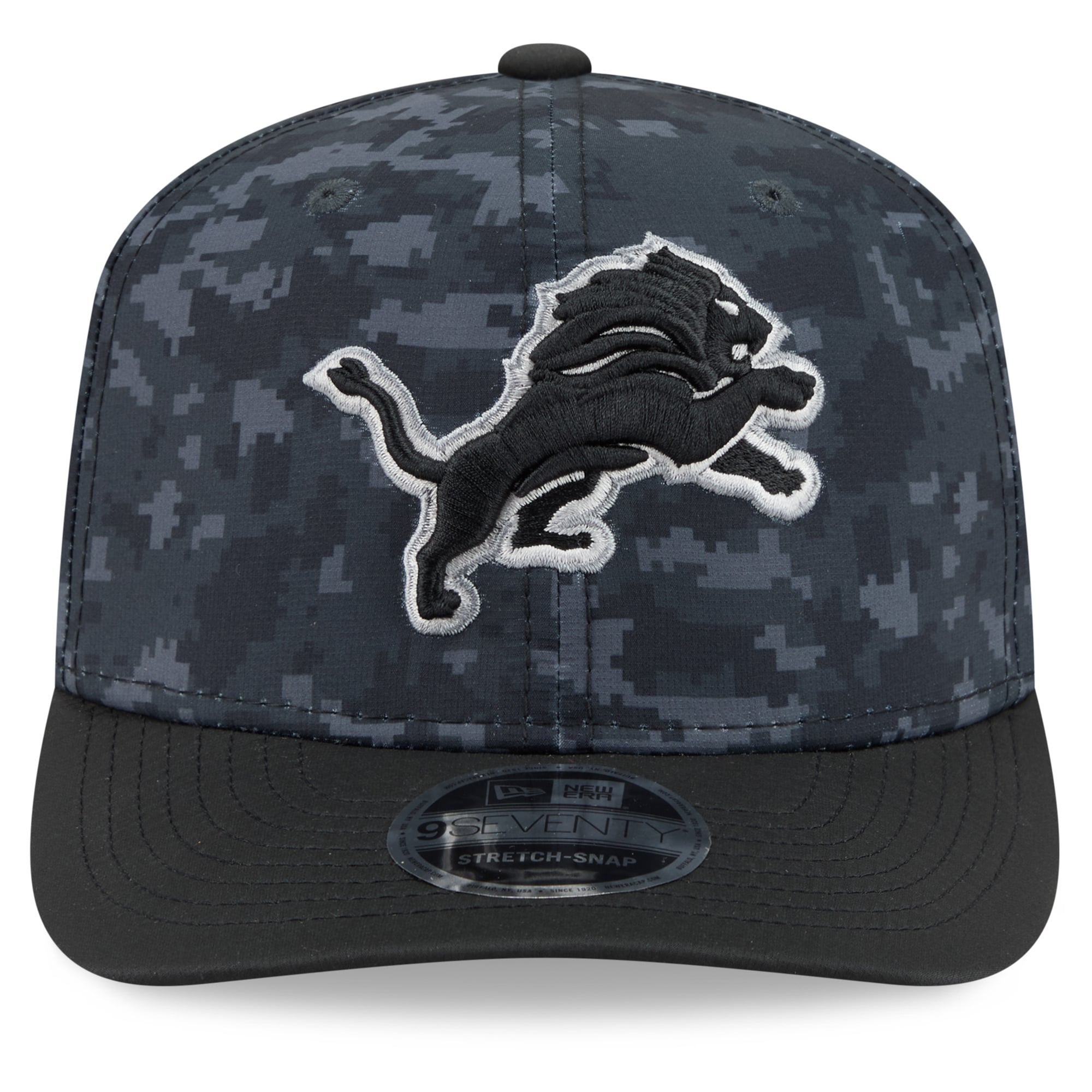 Casquette ajustable New Era Detroit Lions 2026 Salute To Service 9SEVENTY noire pour homme