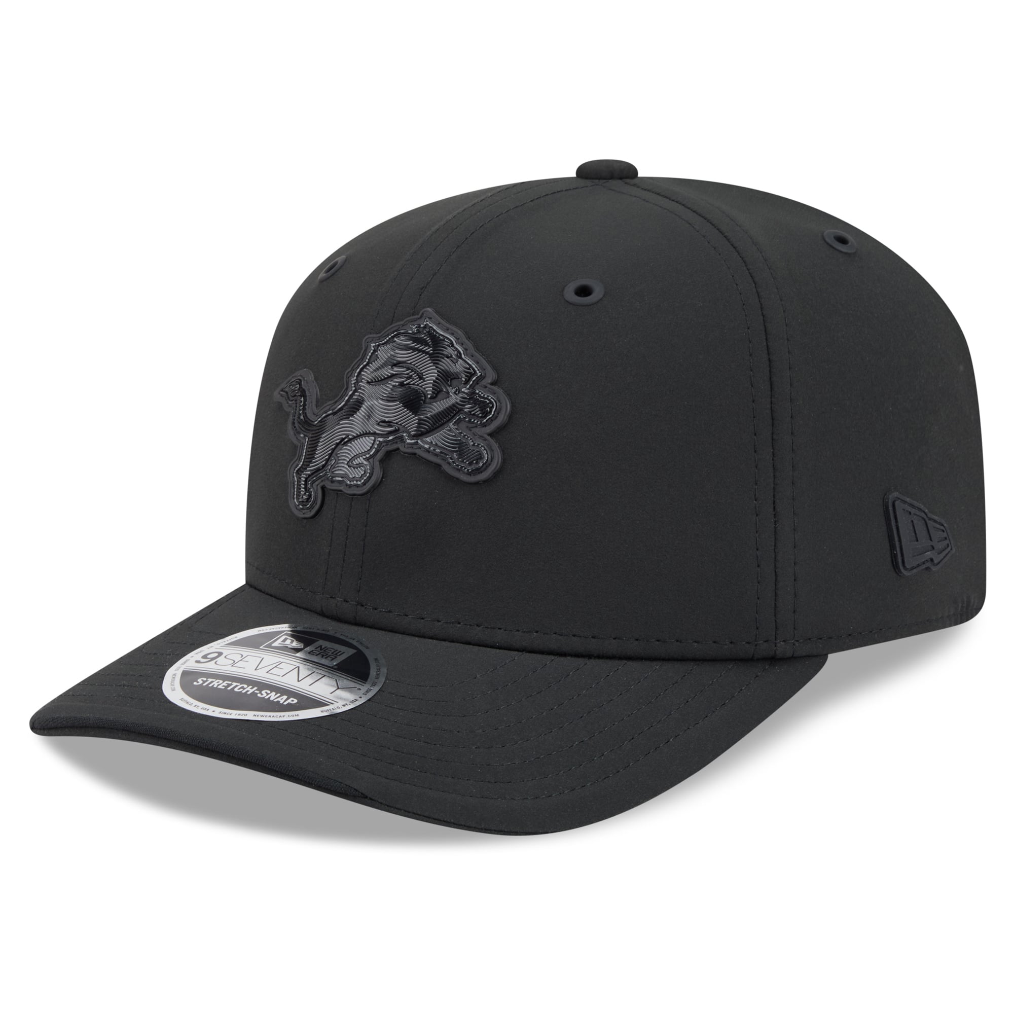 Casquette ajustable New Era Detroit Lions 2026 Sideline 9SEVENTY noire pour homme