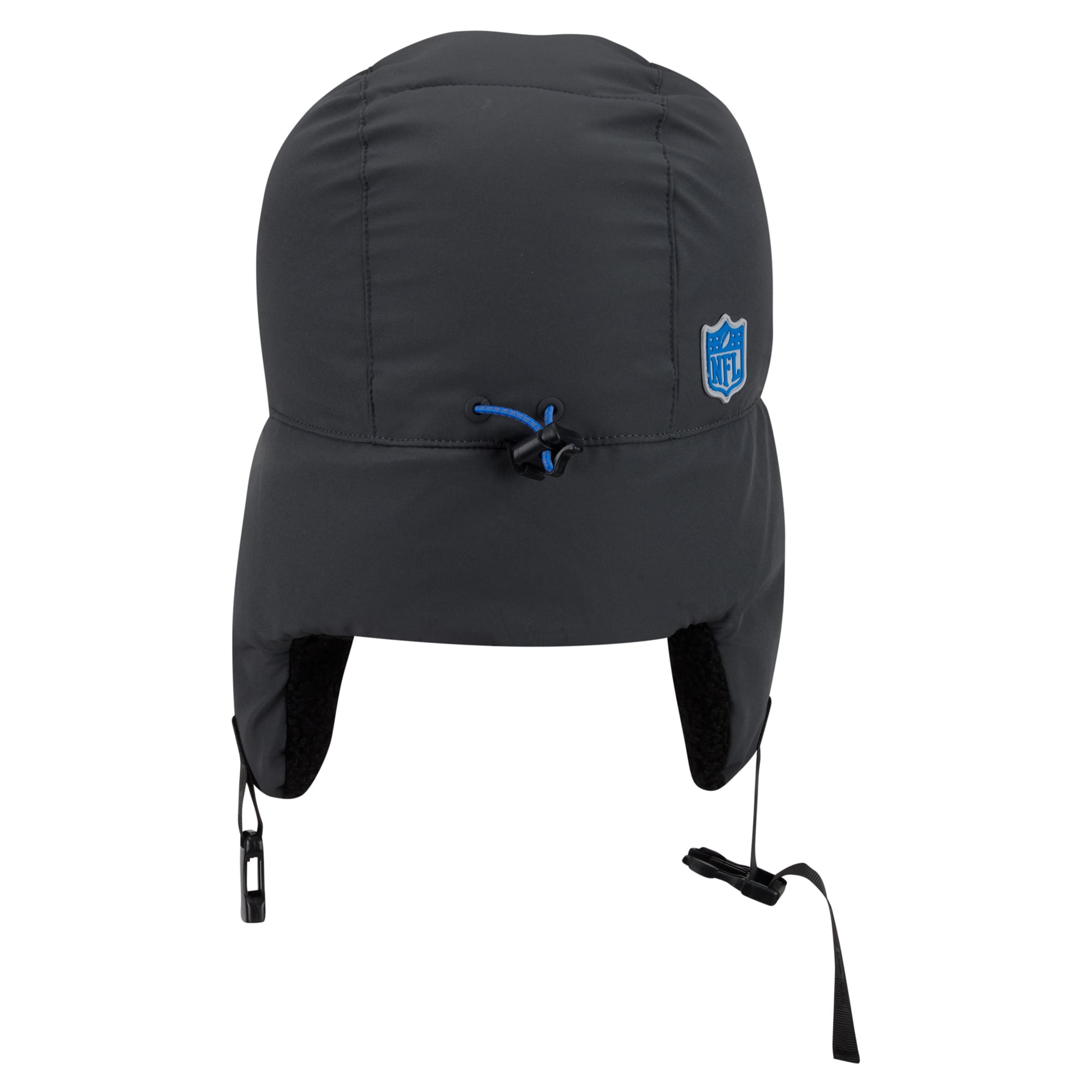 Casquette trappeur New Era noire Detroit Lions 2026 pour homme, idéale les temps froids.
