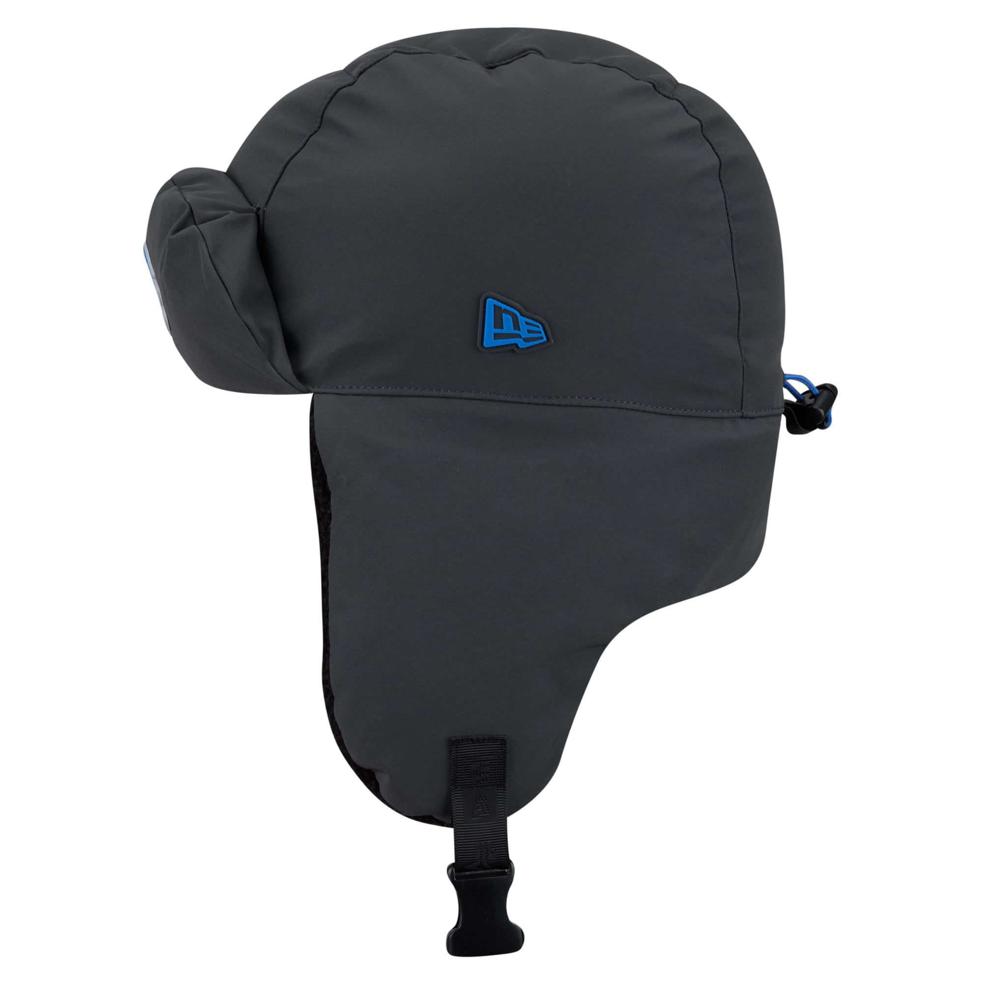 Casquette trappeur New Era noire Detroit Lions 2026 pour homme, idéale les temps froids.