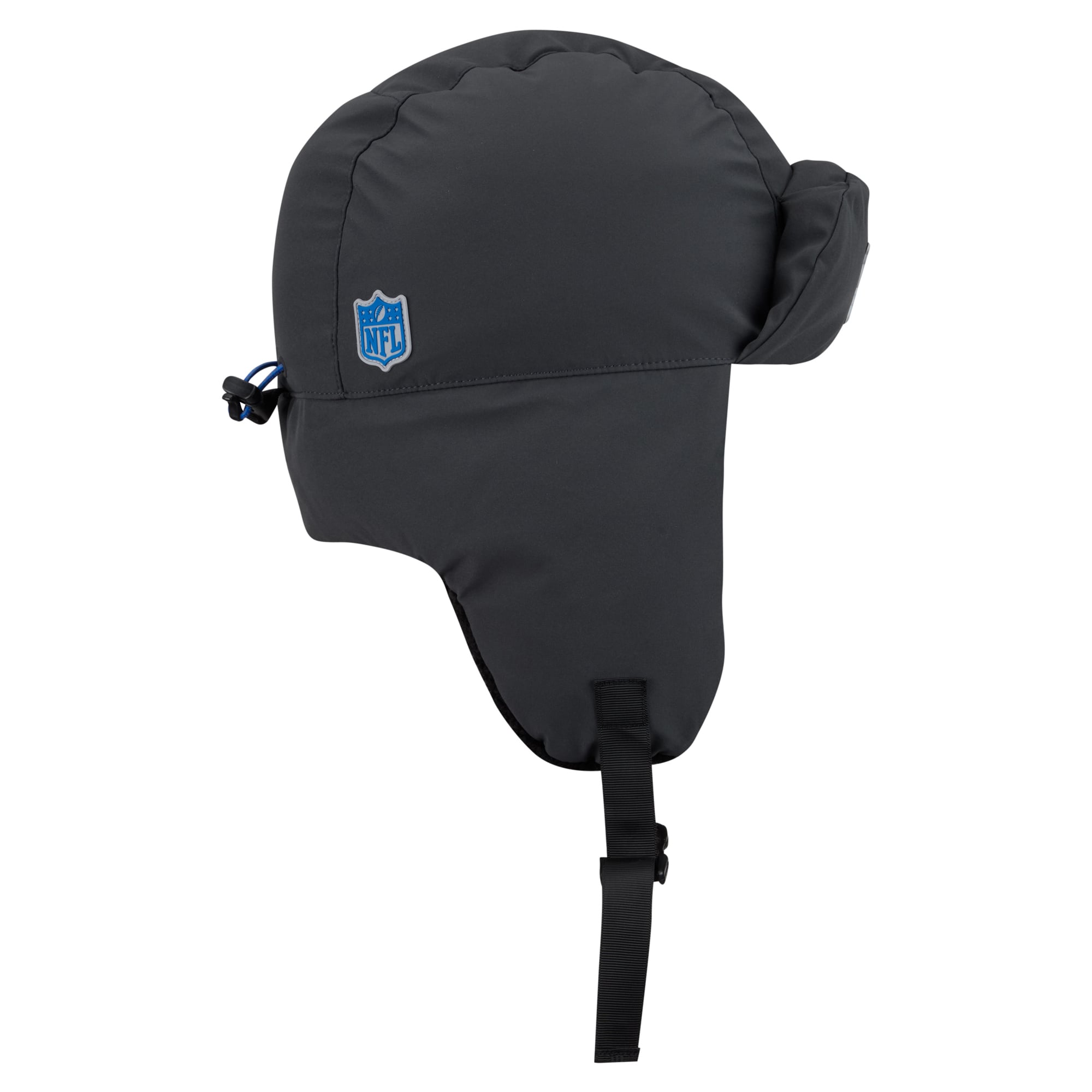 Casquette trappeur New Era noire Detroit Lions 2026 pour homme, idéale les temps froids.