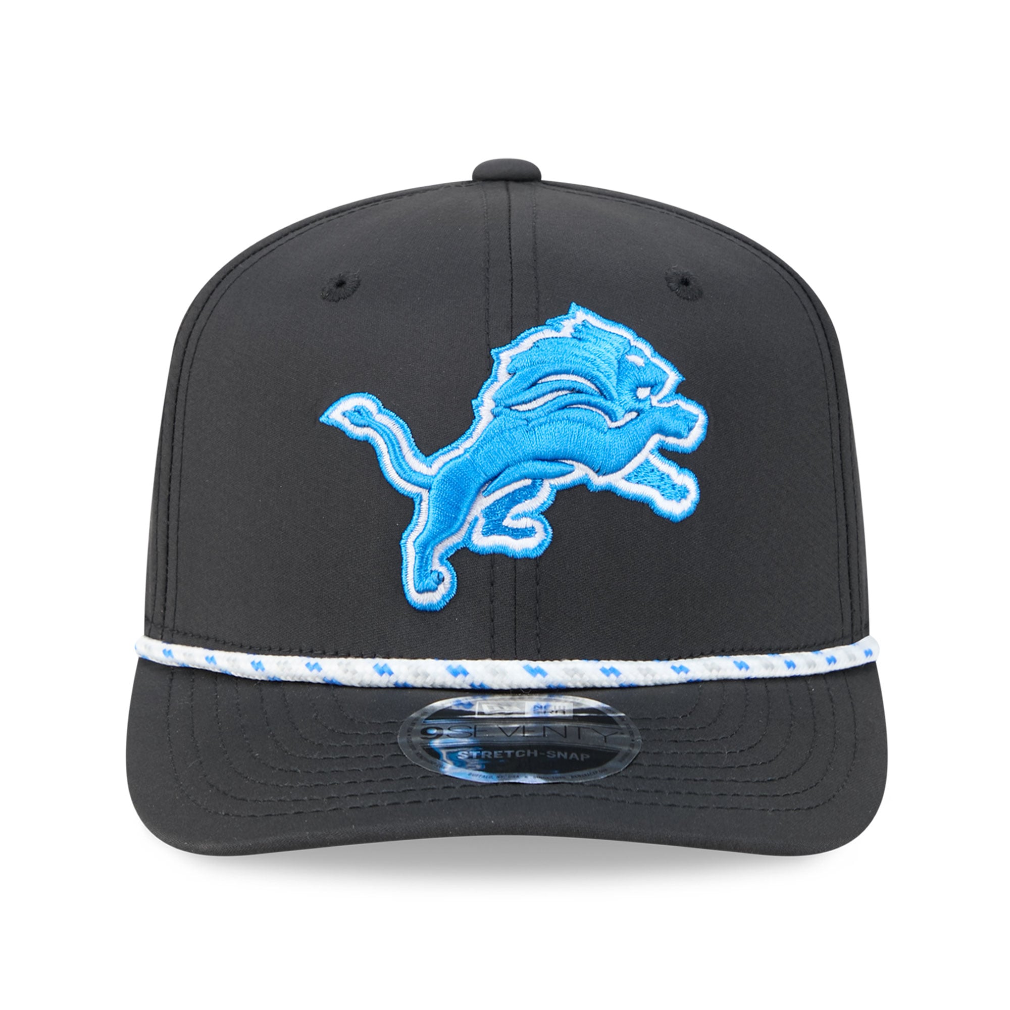 Casquette ajustable New Era Detroit Lions 9SEVENTY noire pour homme