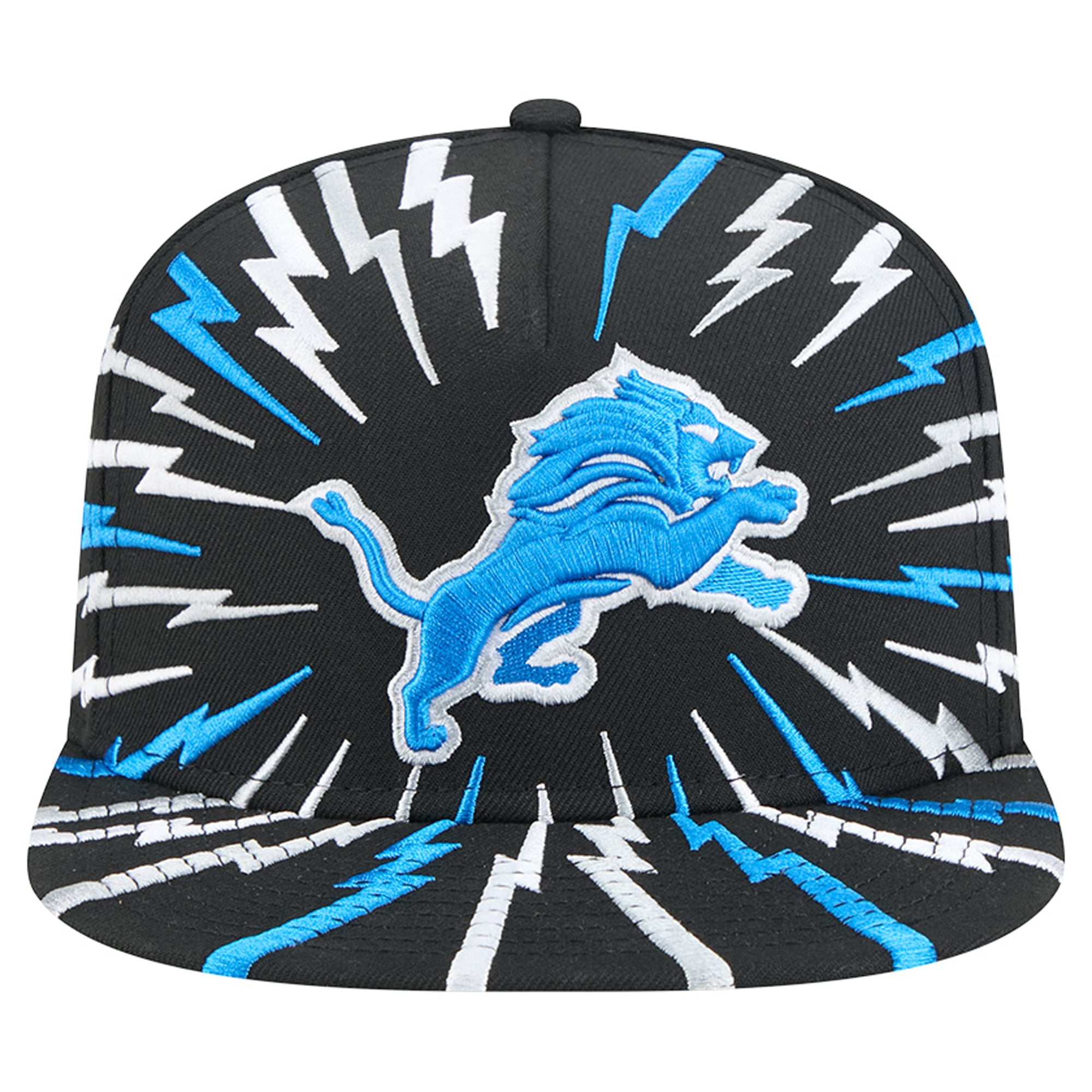 Casquette snapback New Era 9FIFTY Bolt A-Frame noire Detroit Lions pour homme