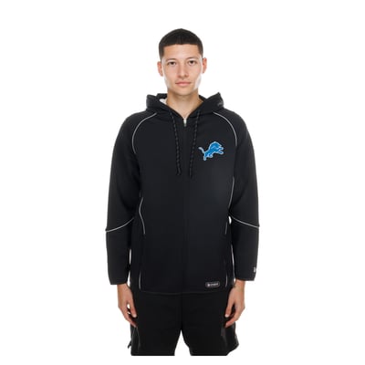  Detroit Lions New Era Combine Authentic Raglan Full-Zip Hoodie - Black