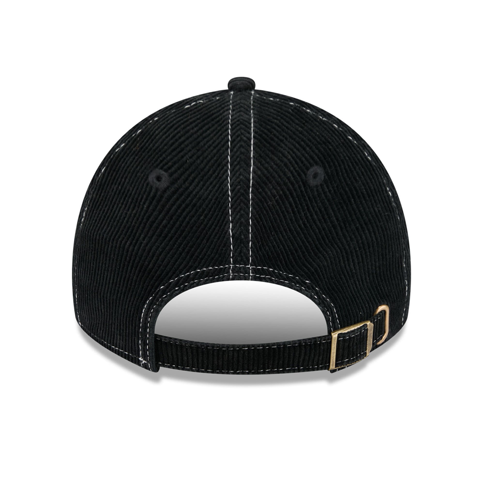 Casquette New Era noire pour homme, en velours côtelé, style classique décontracté, ajustable