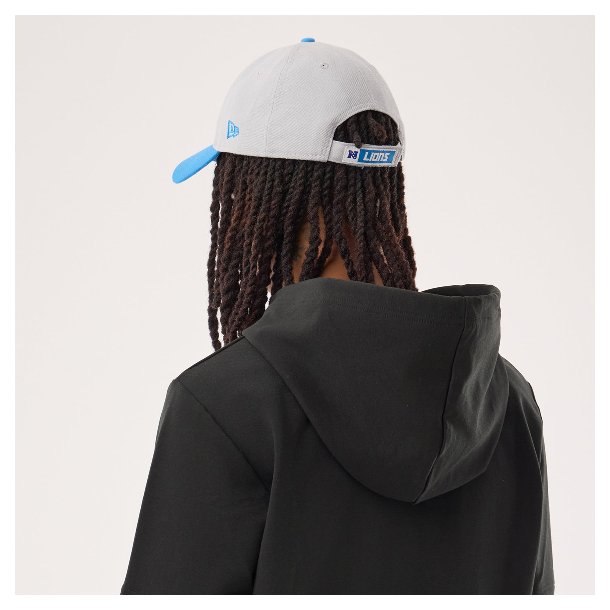 Men's New Era Black Detroit Lions Functional Fandom Twofer Hoodie