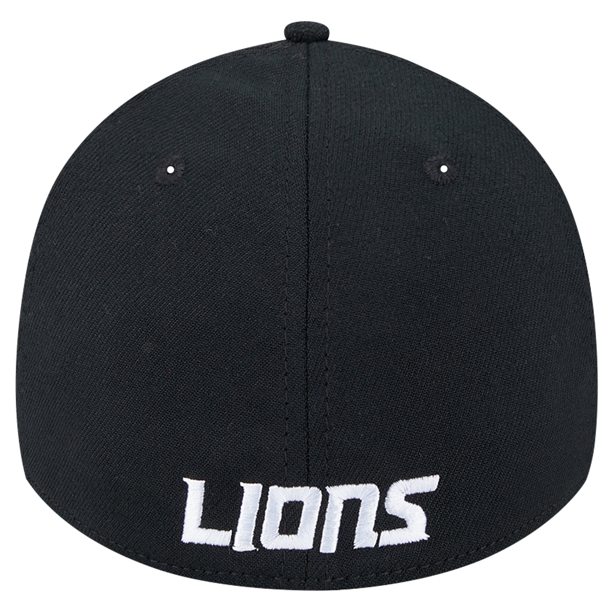 Casquette New Era noire Detroit Lions Main 39THIRTY Flex pour homme