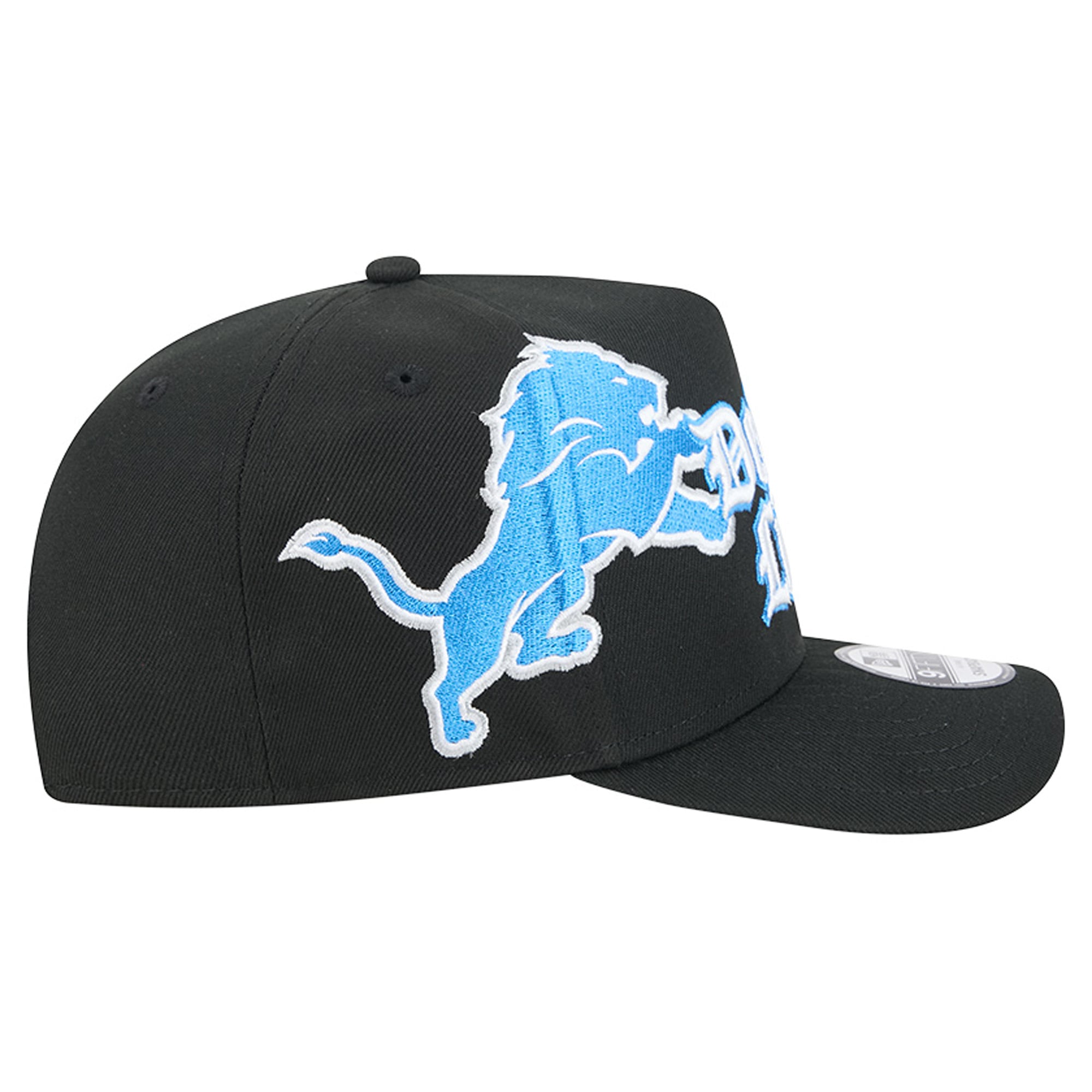 Men's New Era Black Detroit Lions Proud A-Frame 9FIFTY Snapback Hat