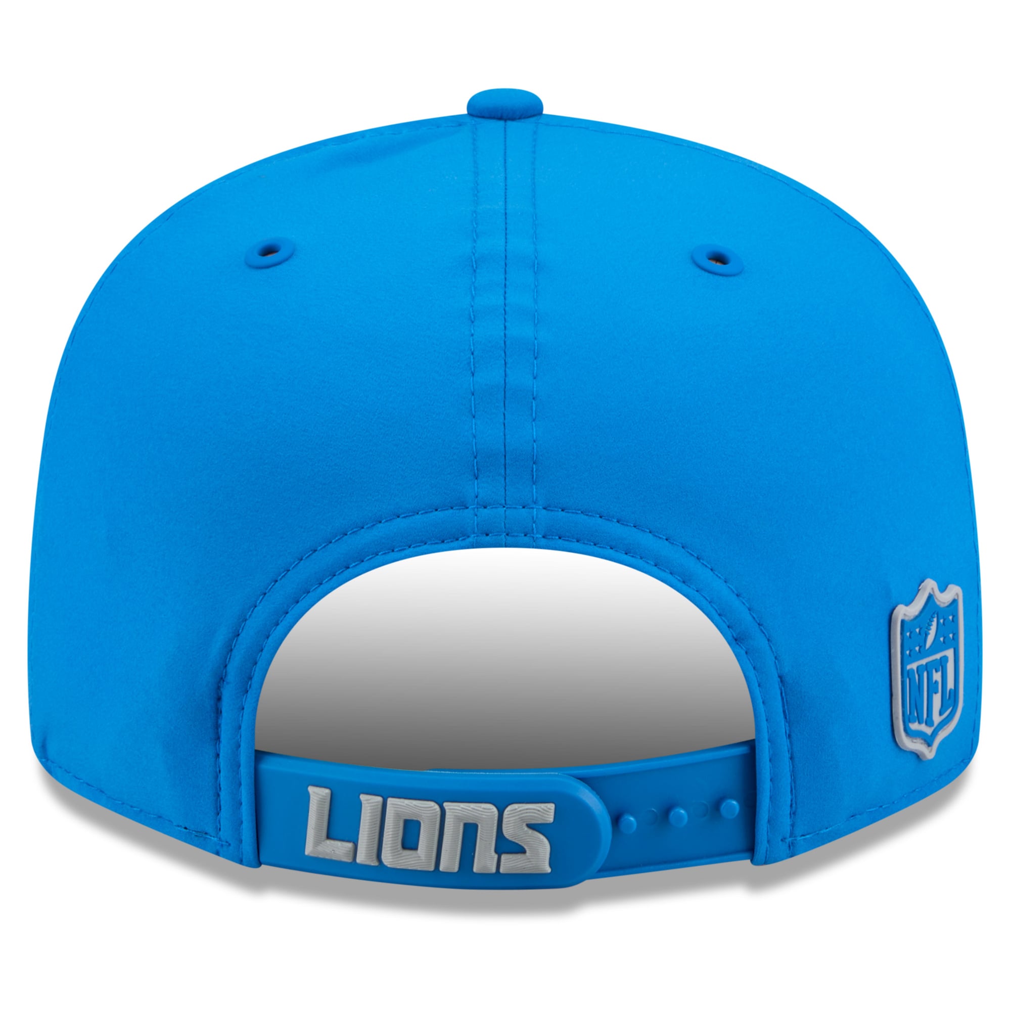 Men's New Era Blue Detroit Lions 2026 Sideline Split Panel 9FIFTY Snapback Hat