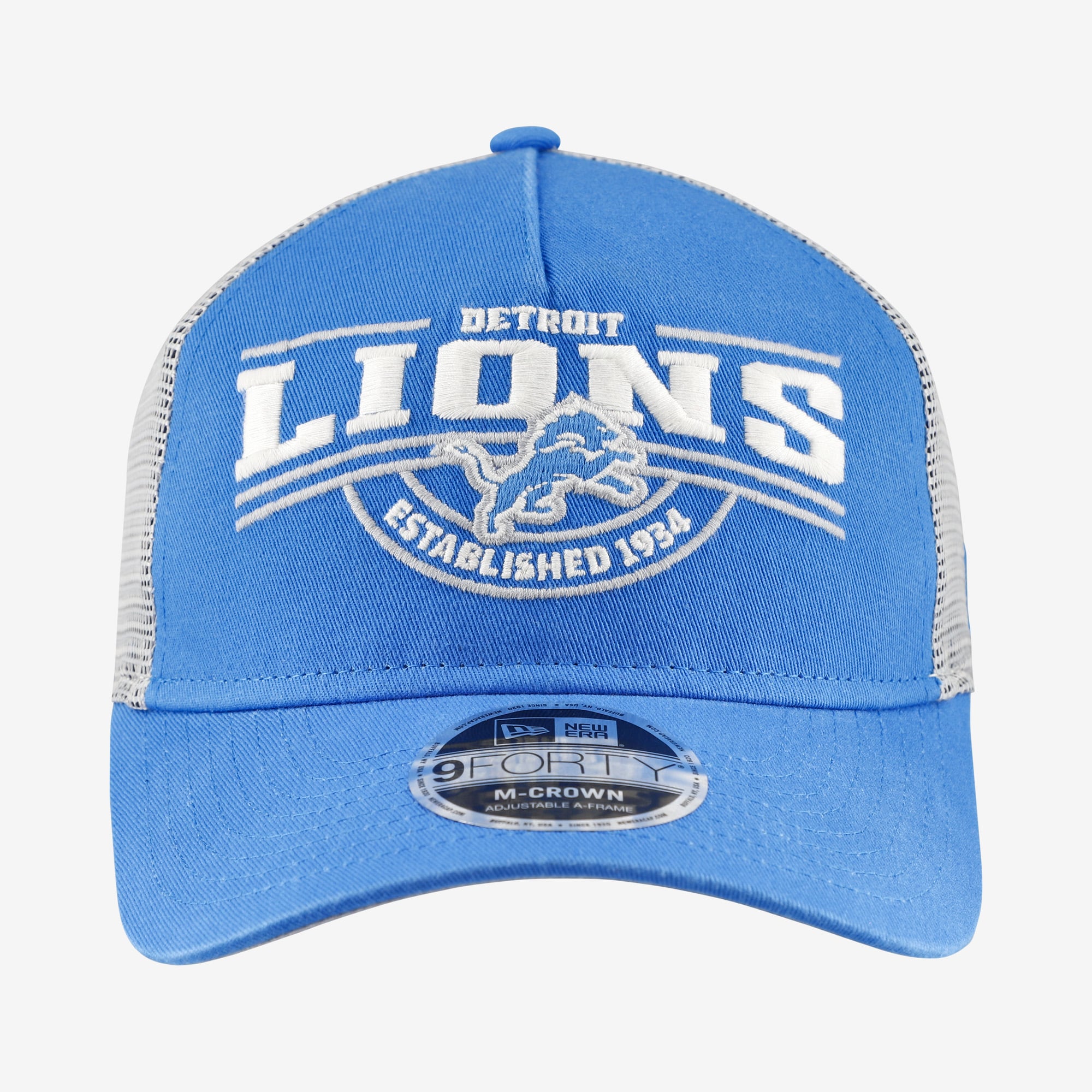 Casquette ajustable New Era Detroit Lions bleue 9FORTY pour homme
