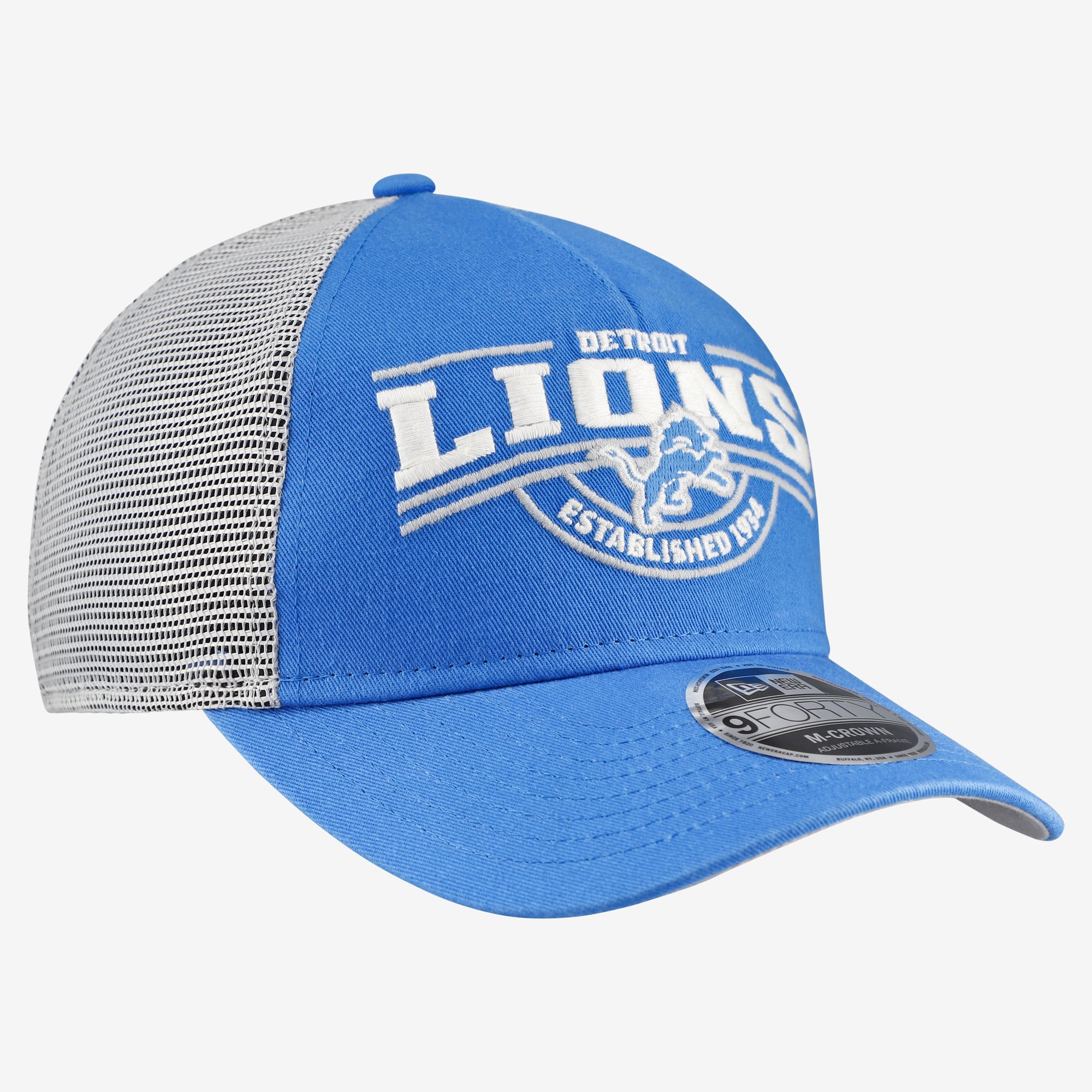 Casquette ajustable New Era Detroit Lions bleue 9FORTY pour homme