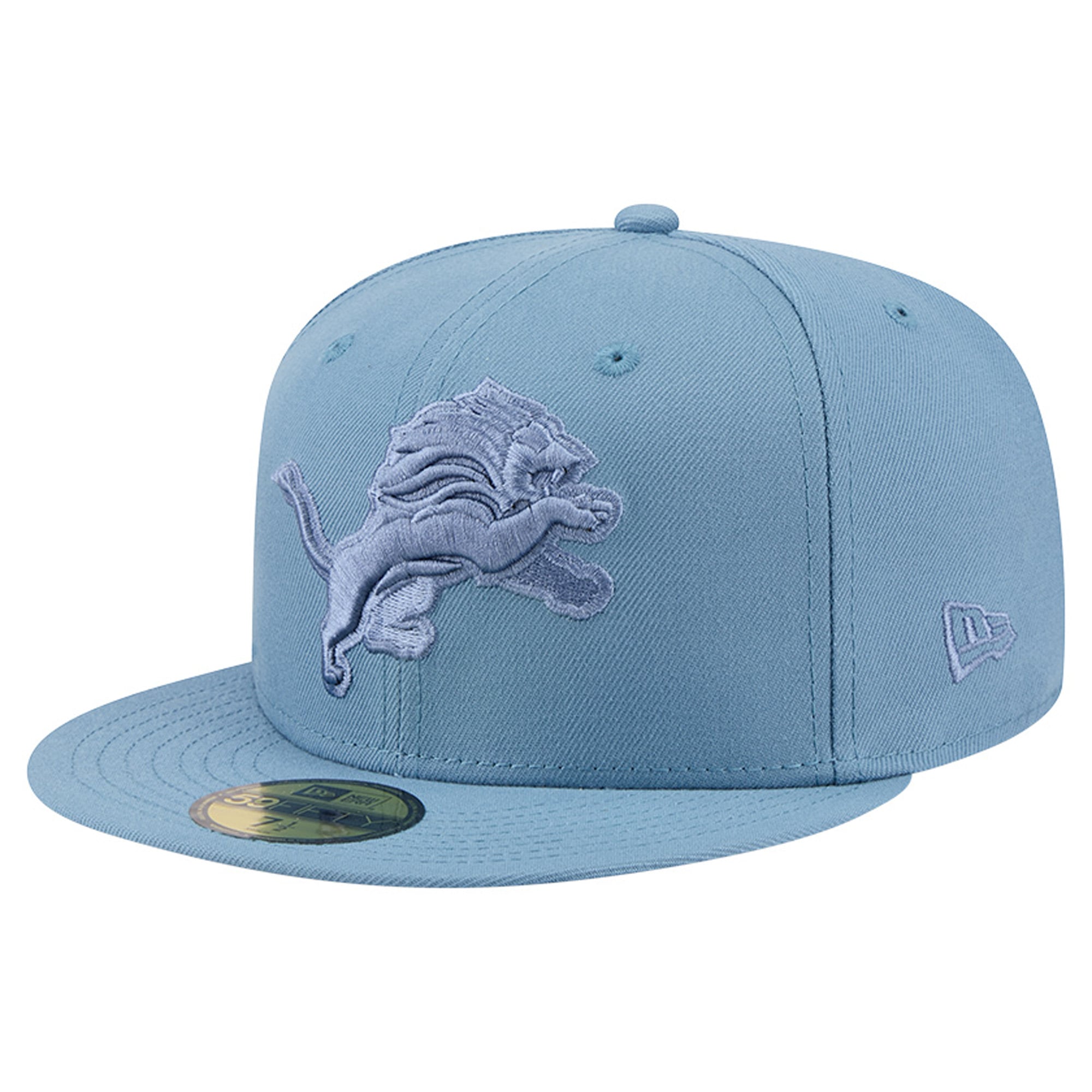 Casquette ajustée New Era Detroit Lions bleue pour homme, modèle 59FIFTY