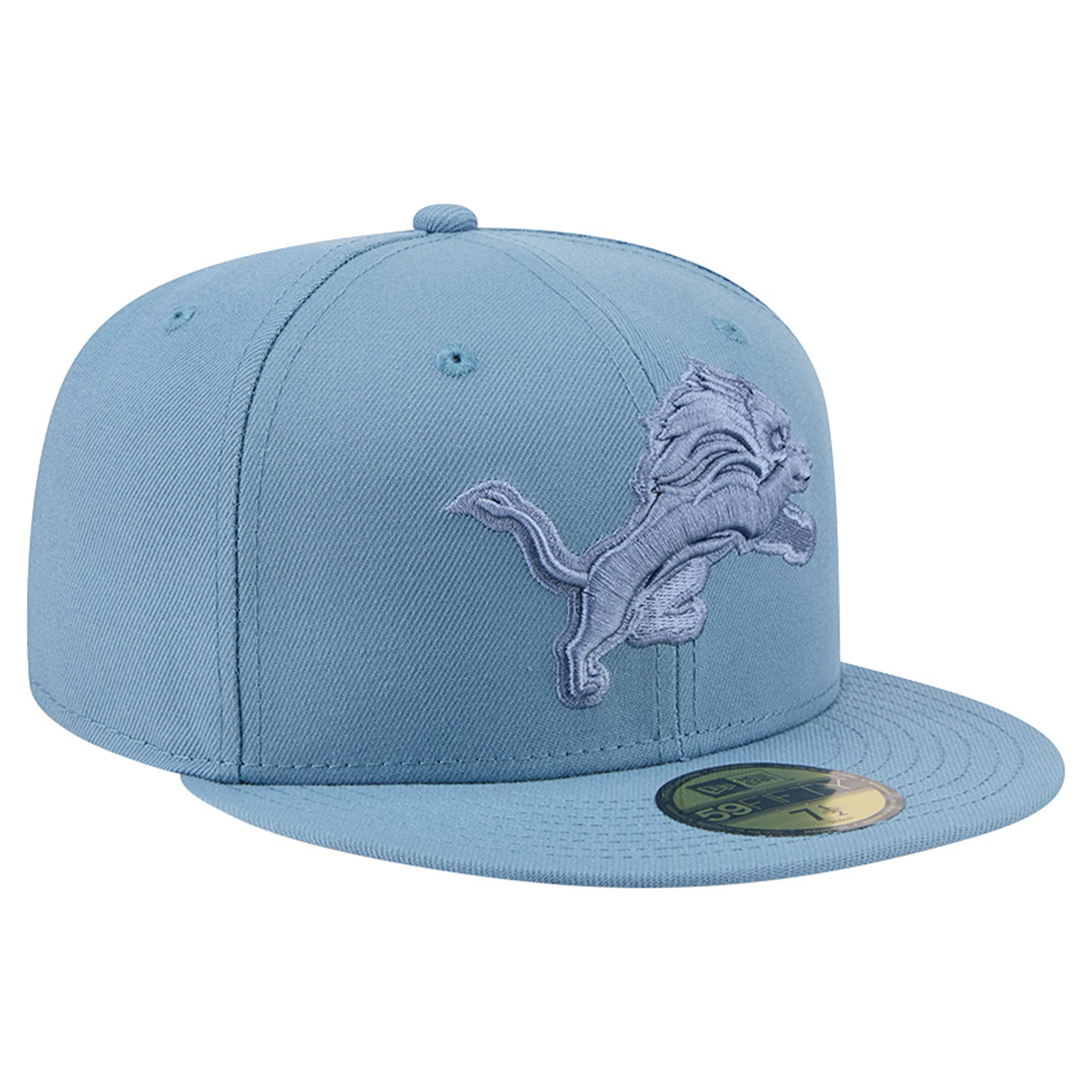 Casquette ajustée New Era Detroit Lions bleue pour homme, modèle 59FIFTY
