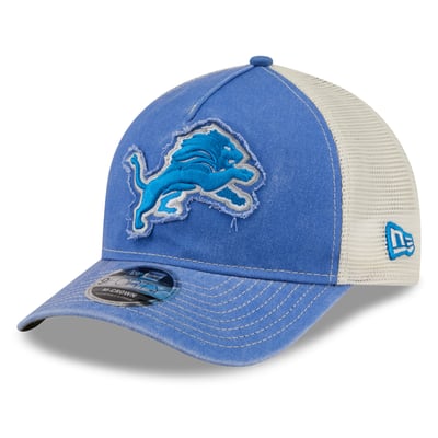  Detroit Lions New Era Fan 9FORTY A-Frame Trucker Adjustable Hat - Blue