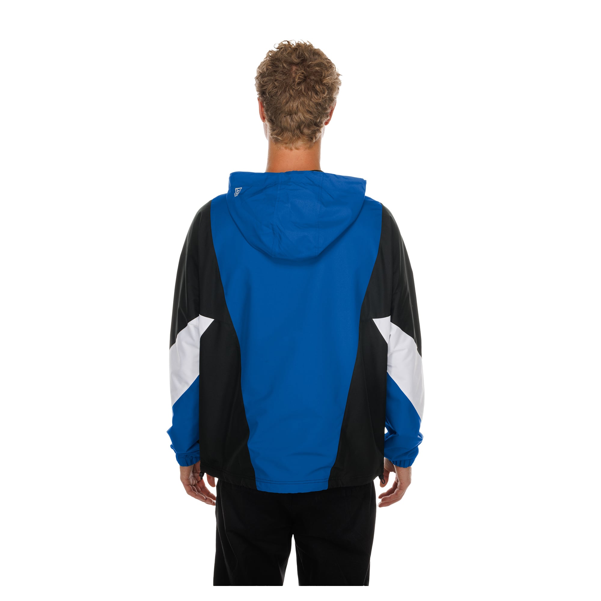 Men's New Era Blue Detroit Lions Quarter-Zip Windbreaker Jacket