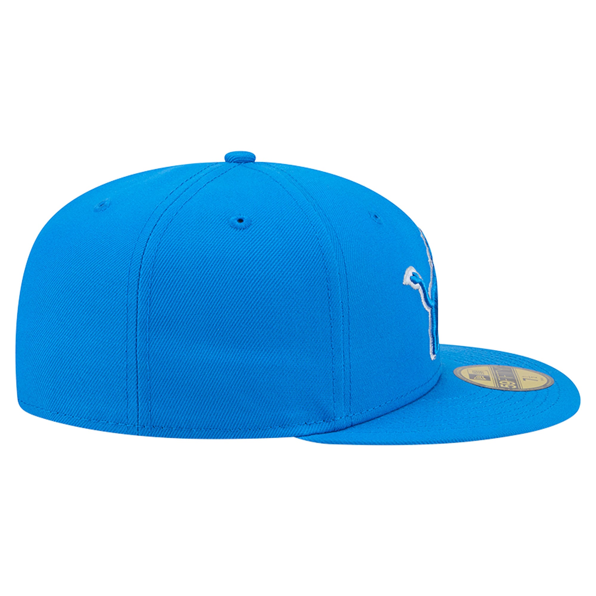 Casquette ajustée New Era 59FIFTY bleue pour homme, logo Detroit Lions.