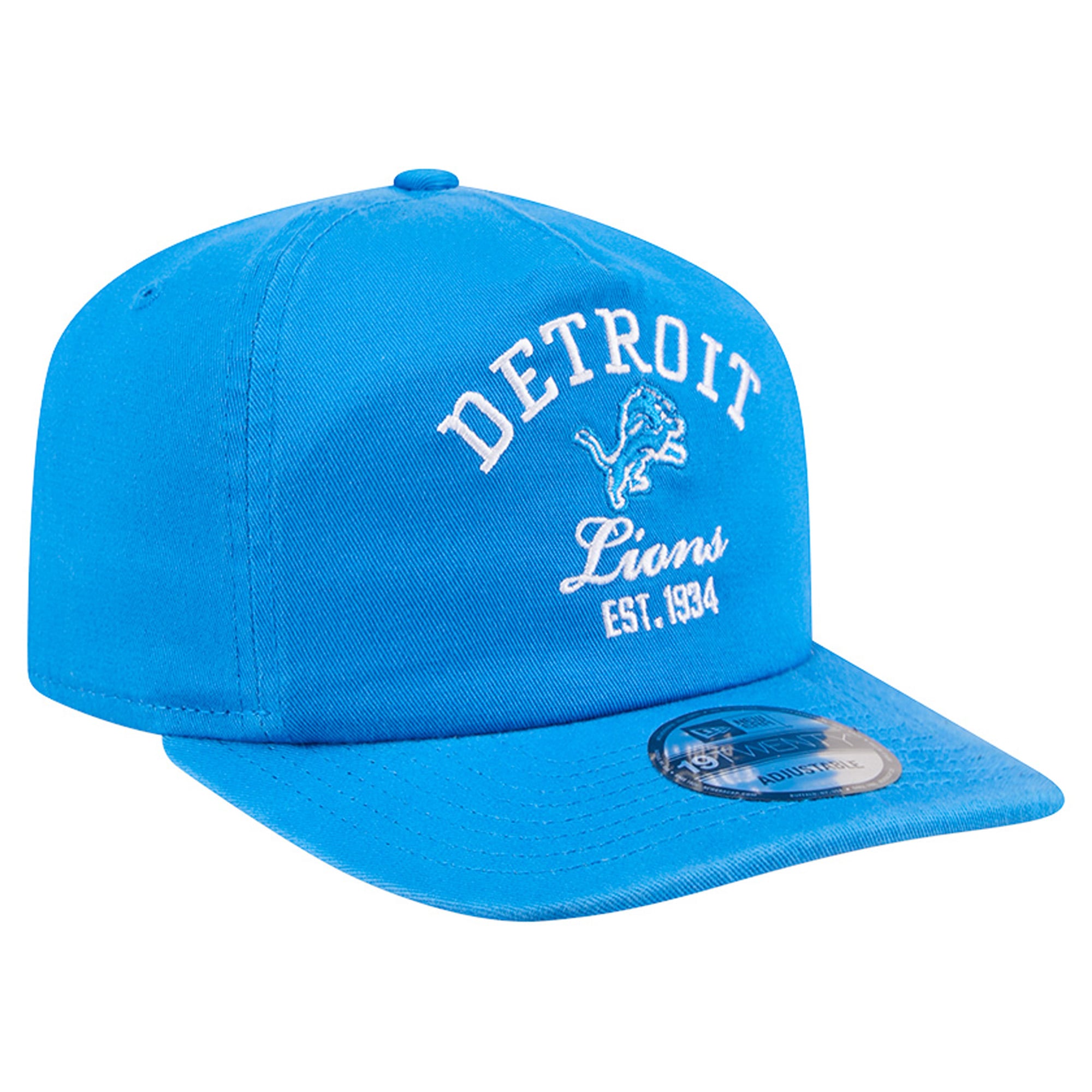 Casquette ajustable New Era bleue Detroit Lions Stacked 19TWENTY pour homme