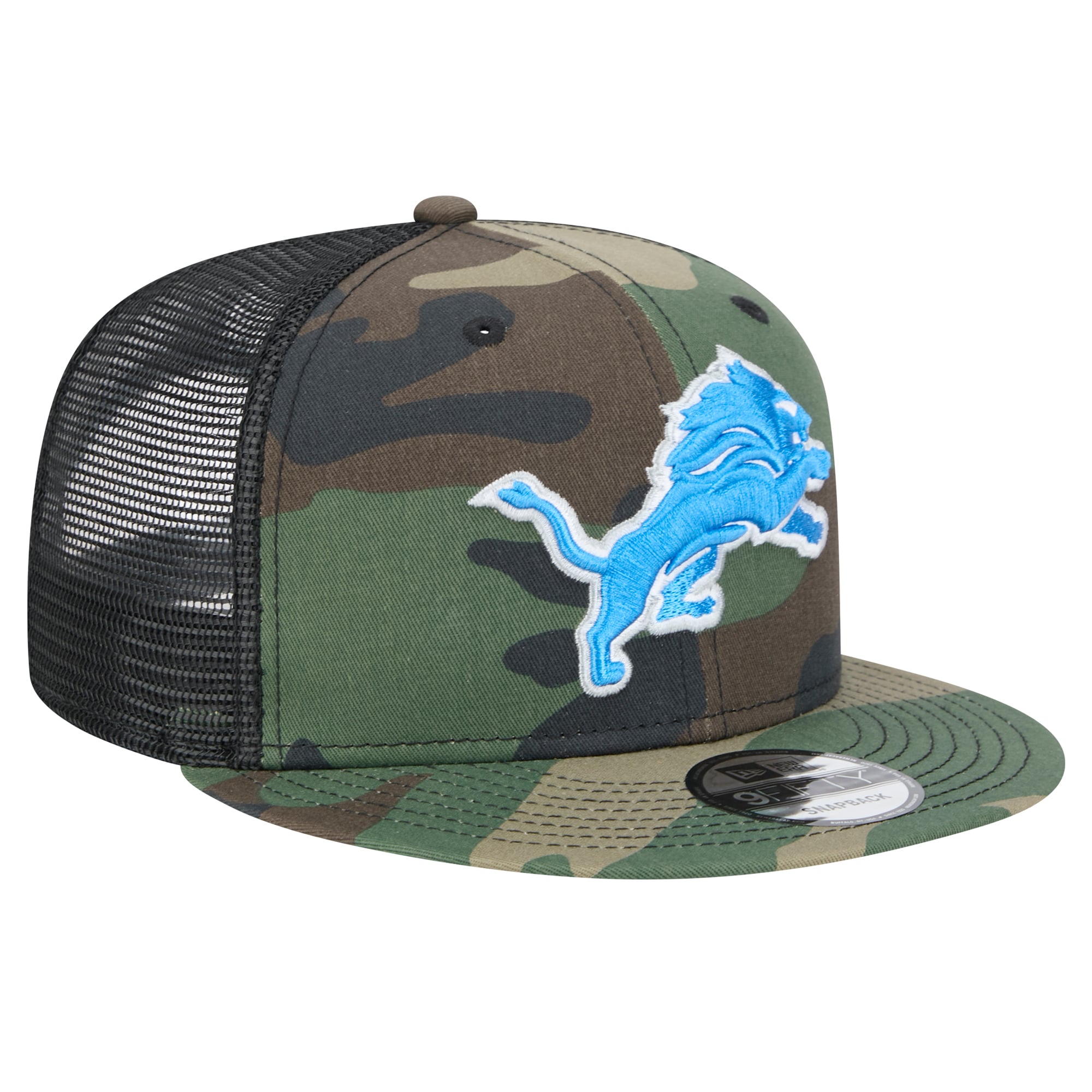 Casquette à visière rabattable 9FIFTY à motif camouflage Detroit Lions de New Era pour homme