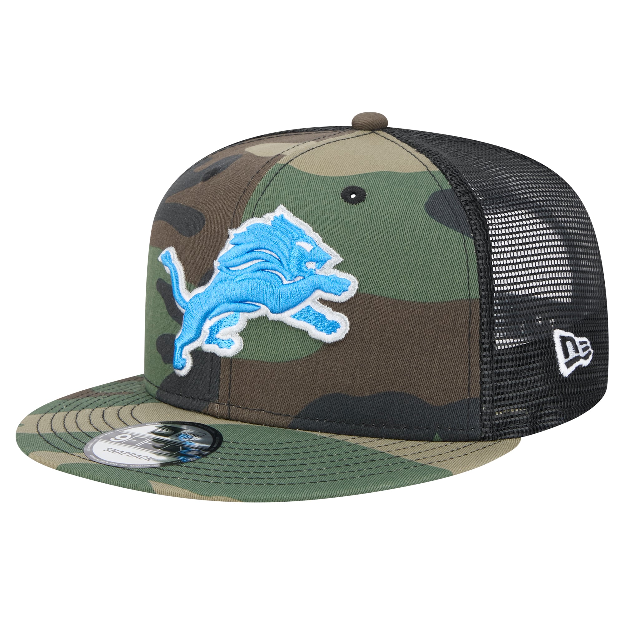 Casquette à visière rabattable 9FIFTY à motif camouflage Detroit Lions de New Era pour homme