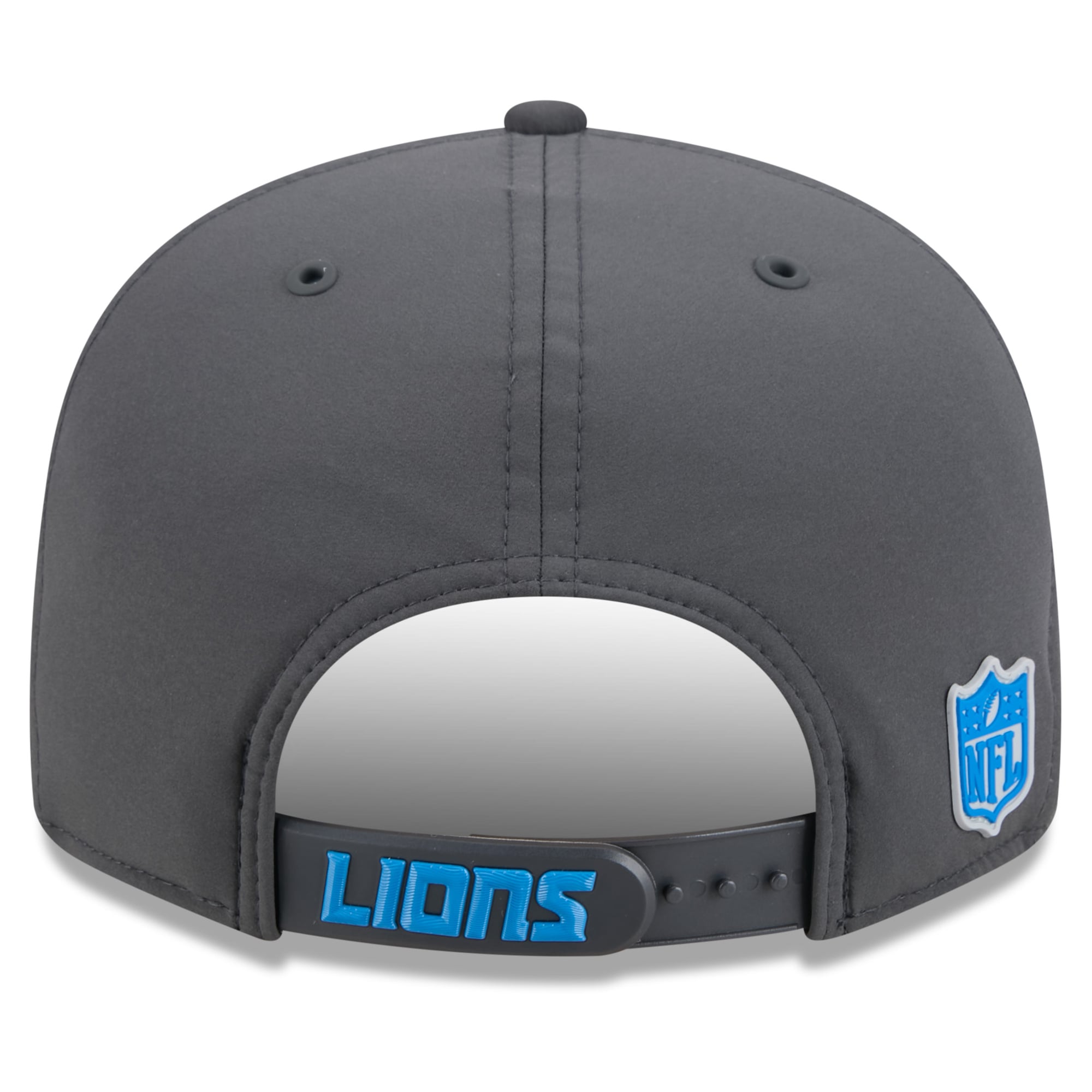 Casquette snapback New Era 9FIFTY pour homme, couleur anthracite, Detroit Lions 2026, idéale pour les temps froids.