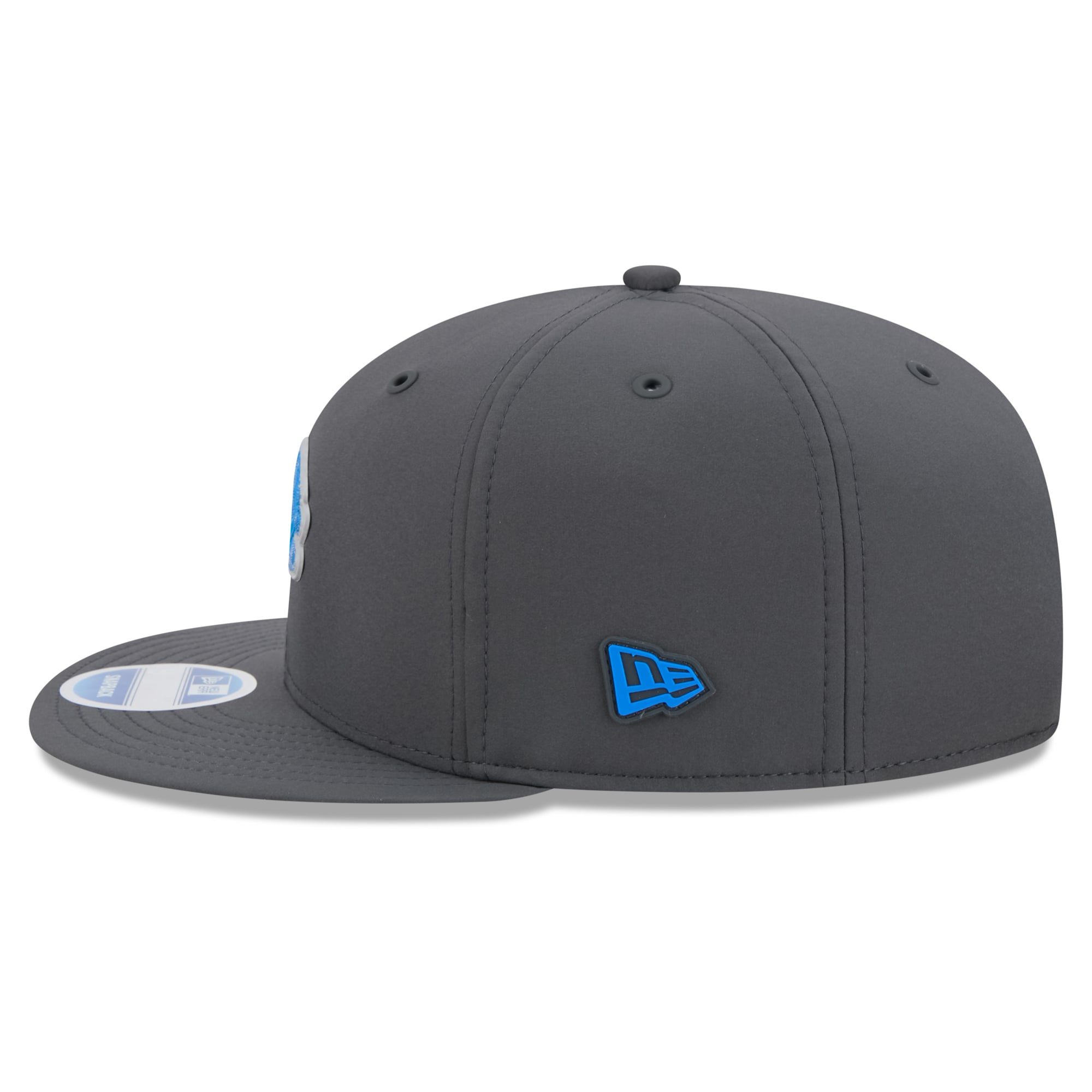 Casquette snapback New Era 9FIFTY pour homme, couleur anthracite, Detroit Lions 2026, idéale pour les temps froids.