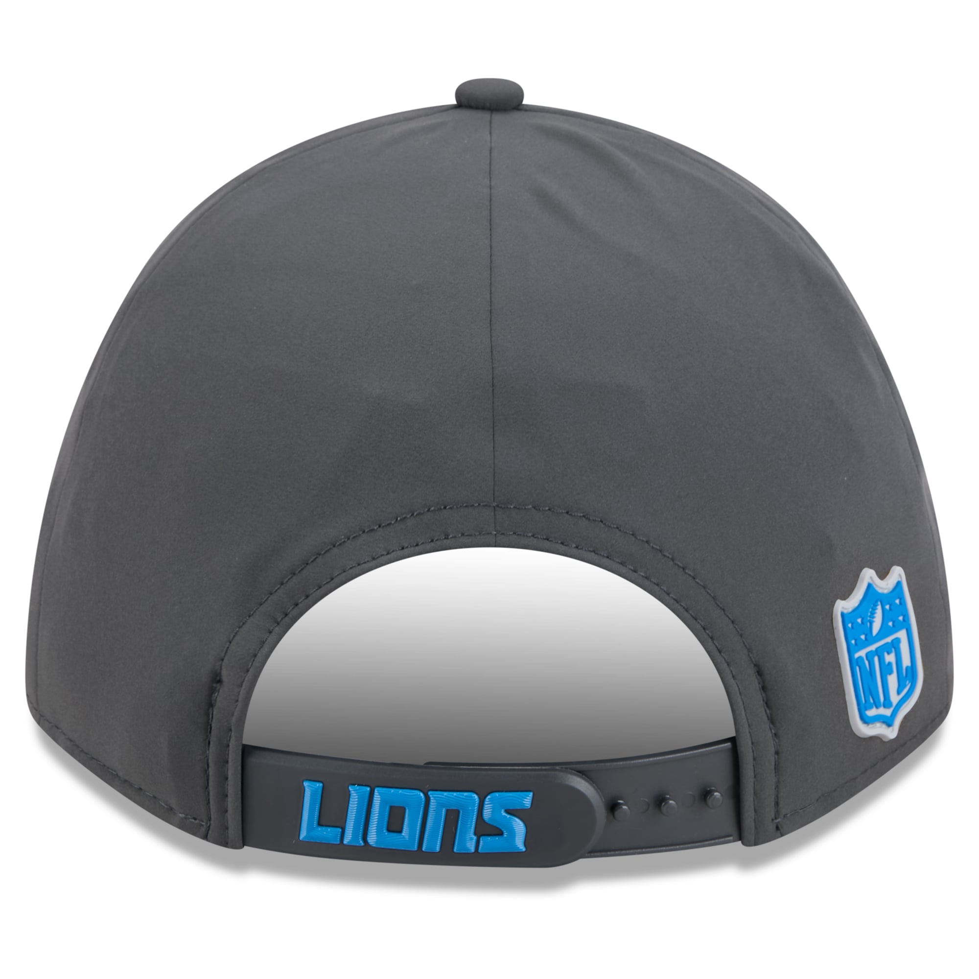 Casquette ajustable New Era Detroit Lions 2026 Sideline pour homme, couleur anthracite, modèle 9FORTY M-Crown, idéale pour les temps froids.