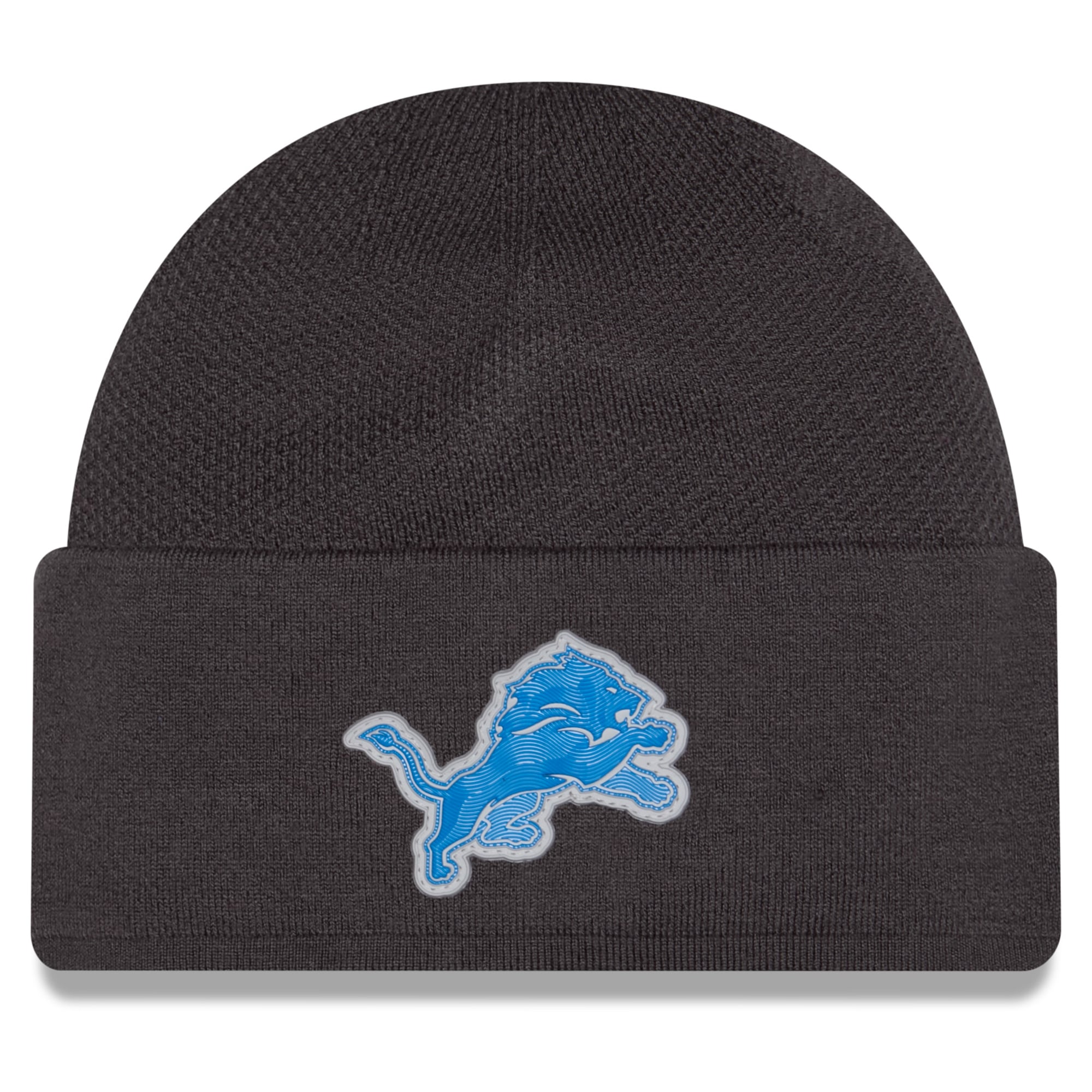 Bonnet d'hiver New Era pour homme, couleur anthracite, Detroit Lions 2026.