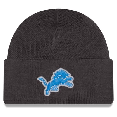Detroit Lions New Era 2026 Sideline Cold Weather  Skully Knit Hat - Charcoal
