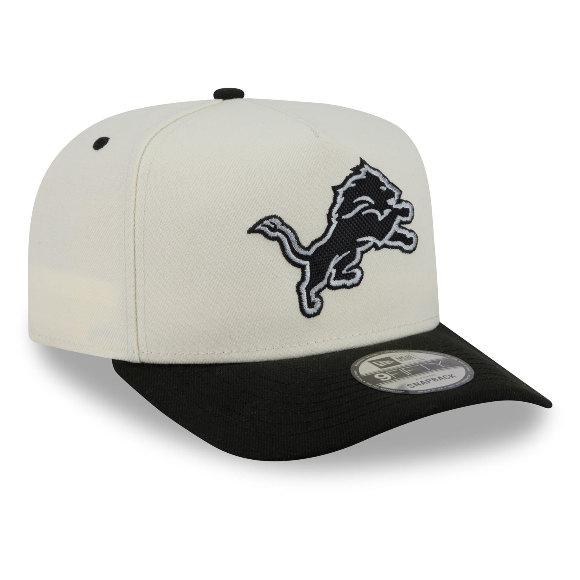 Men's New Era Cream Detroit Lions 2026 Rivalries Collection Fan Pack A-Frame 9FIFTY Snapback Hat