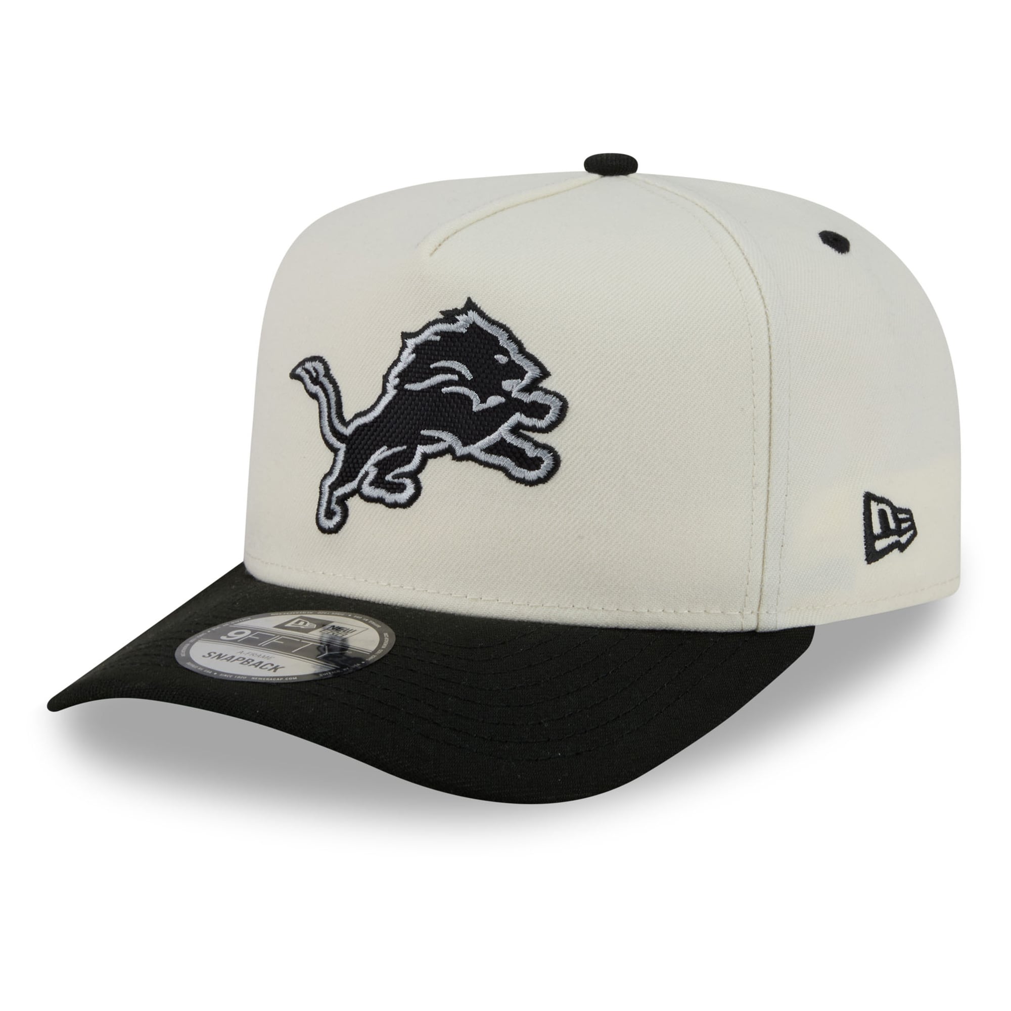 Men's New Era Cream Detroit Lions 2026 Rivalries Collection Fan Pack A-Frame 9FIFTY Snapback Hat