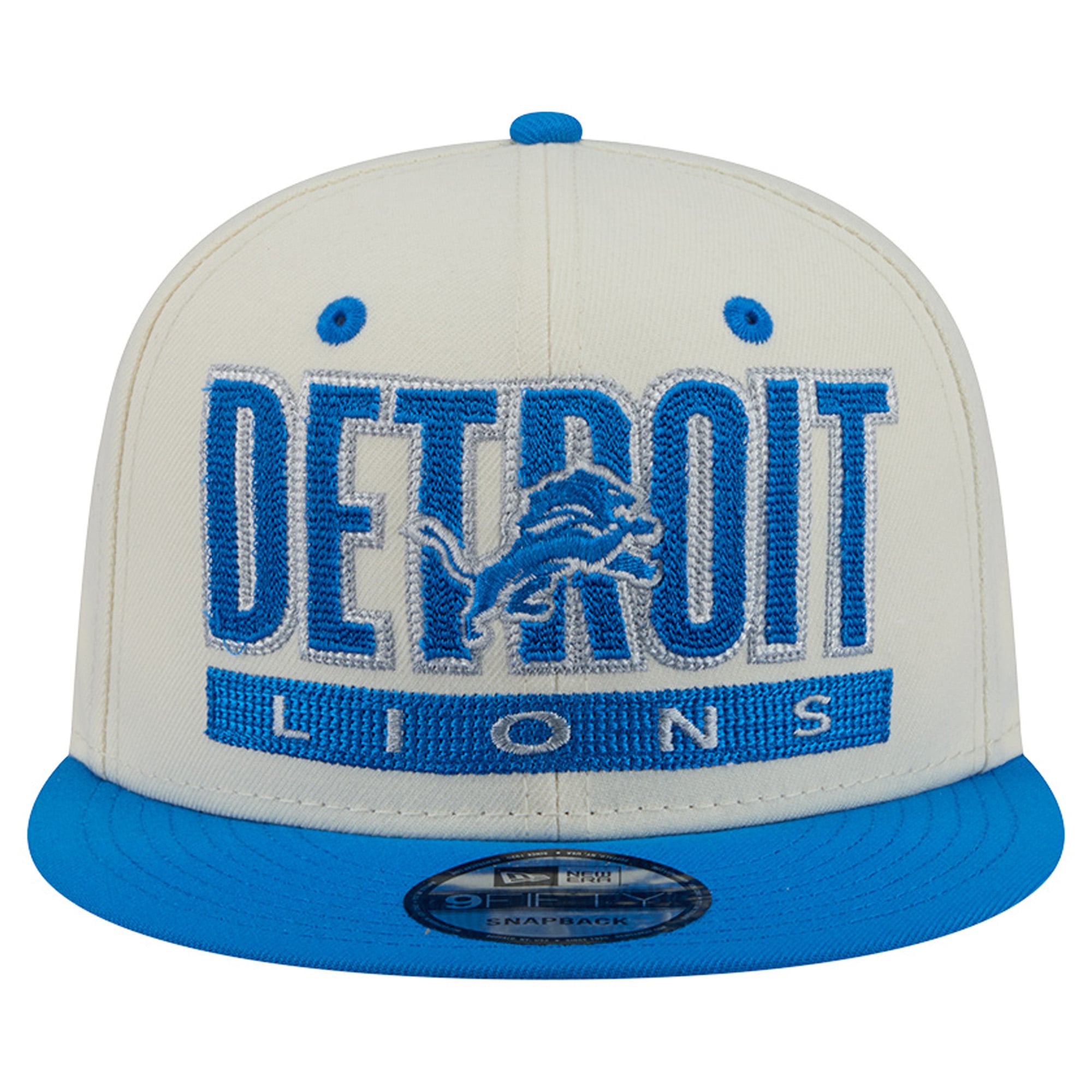 Casquette snapback New Era Classic 9FIFTY crème/bleue pour homme