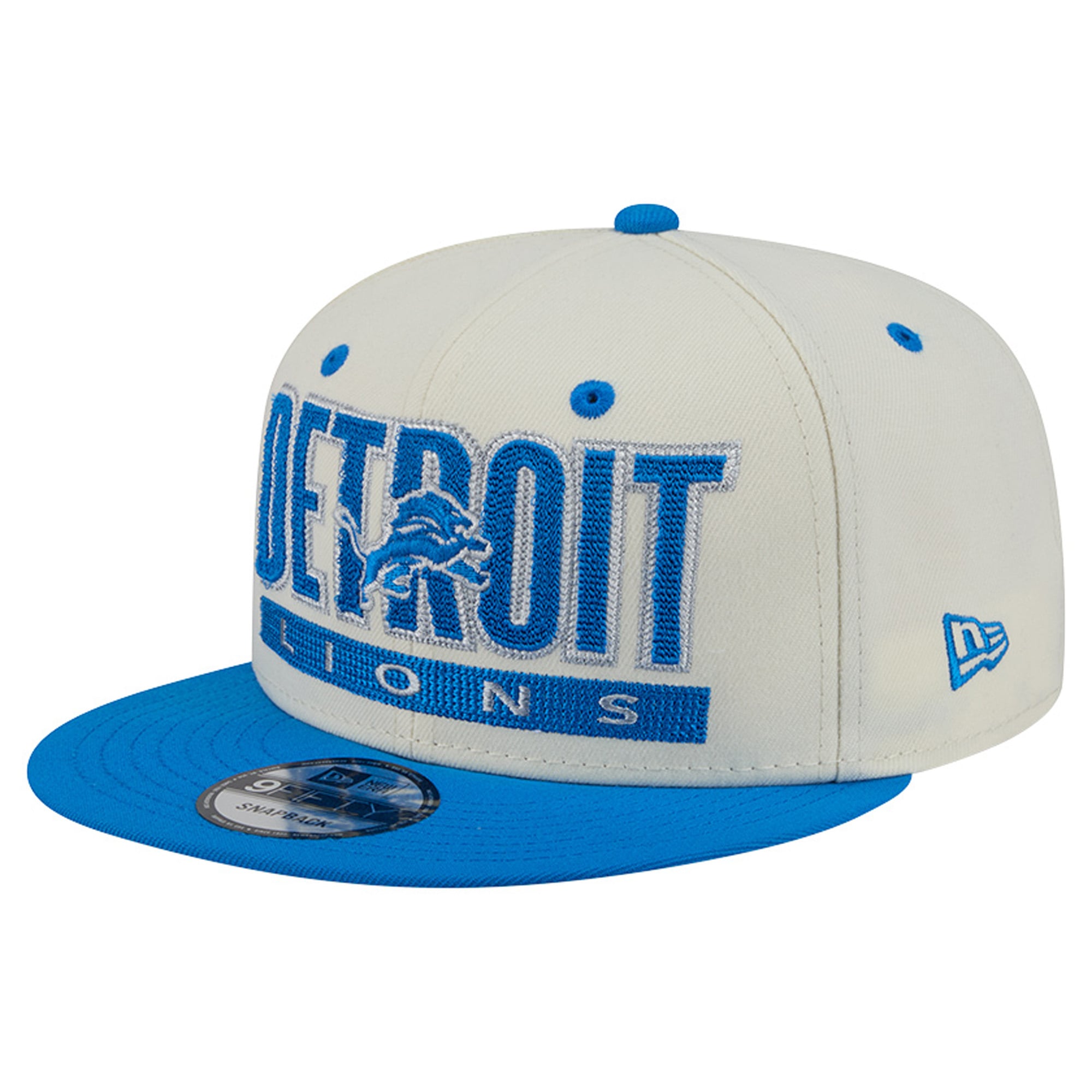 Casquette snapback New Era Classic 9FIFTY crème/bleue pour homme