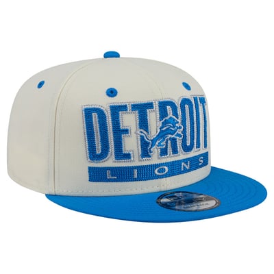Detroit Lions New Era Classic 9FIFTY Snapback Hat - Cream/Blue
